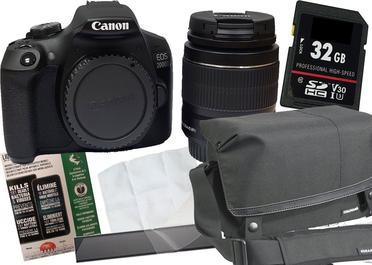 Canon 18-55mm EOS Angebot Spiegelreflexkamera Canon schwarz 2000D+EF-S Set