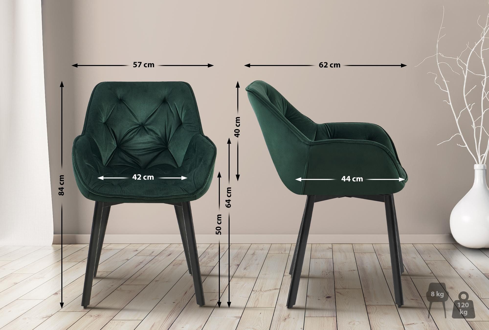 CLP Esszimmerstuhl Antigo (2er Set, 2 St), ergonomisch, gepolstert, 180° Dr günstig online kaufen