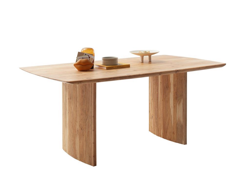 MCA furniture Esstisch Esstisch Brisco, Akazie massiv, Bootsform, 180 x 100 (no-Set), 180 cm, Massivholztisch, Tisch, Esszimmertisch, Küchentisch