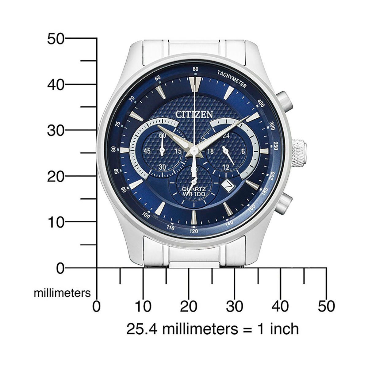 Citizen Chronograph AN8190-51L, Armbanduhr, Quarzuhr, Herrenuhr, Edelstahlarmband