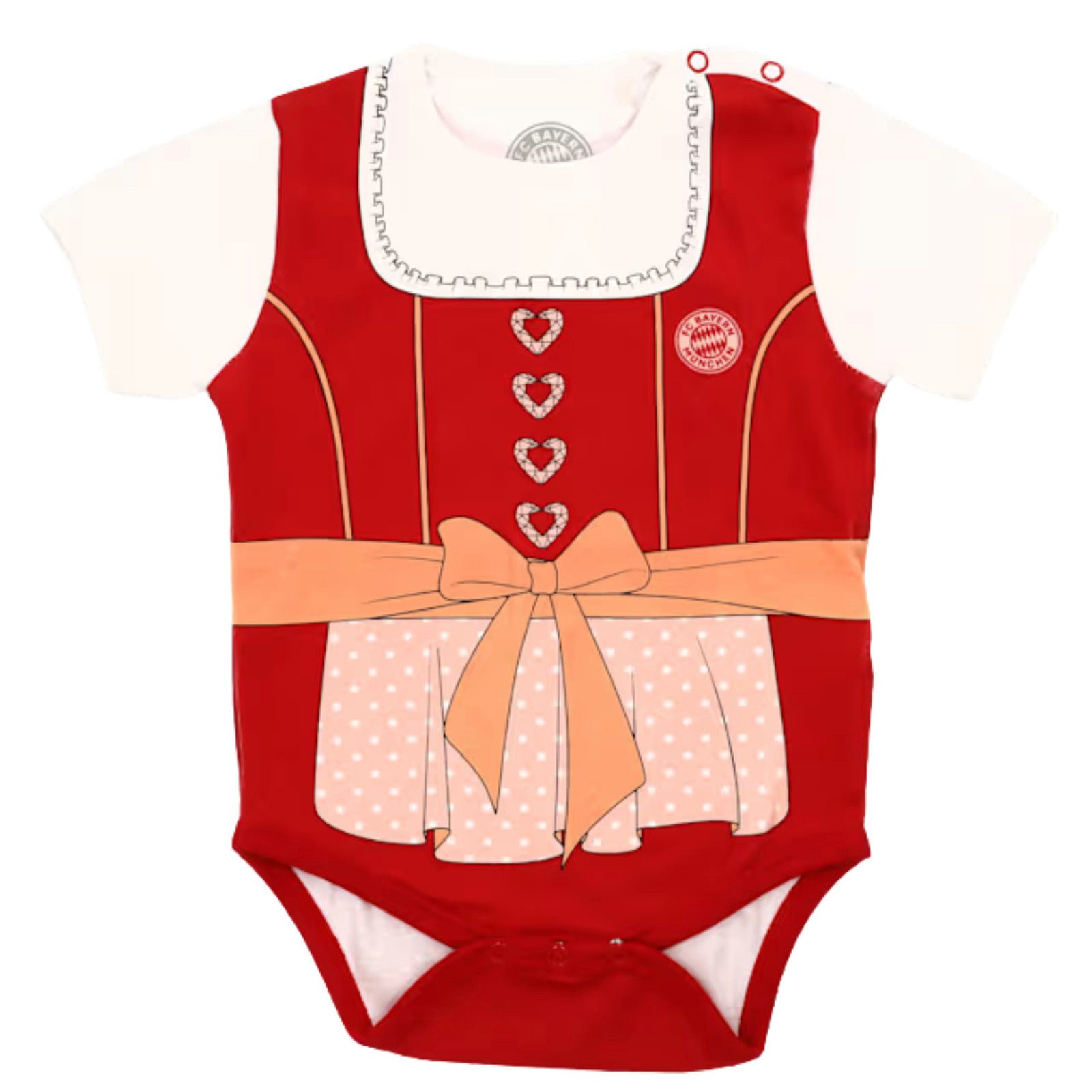 FC Bayern München Shirtbody FC Bayern Baby Body Dirndl Kinder rot 68