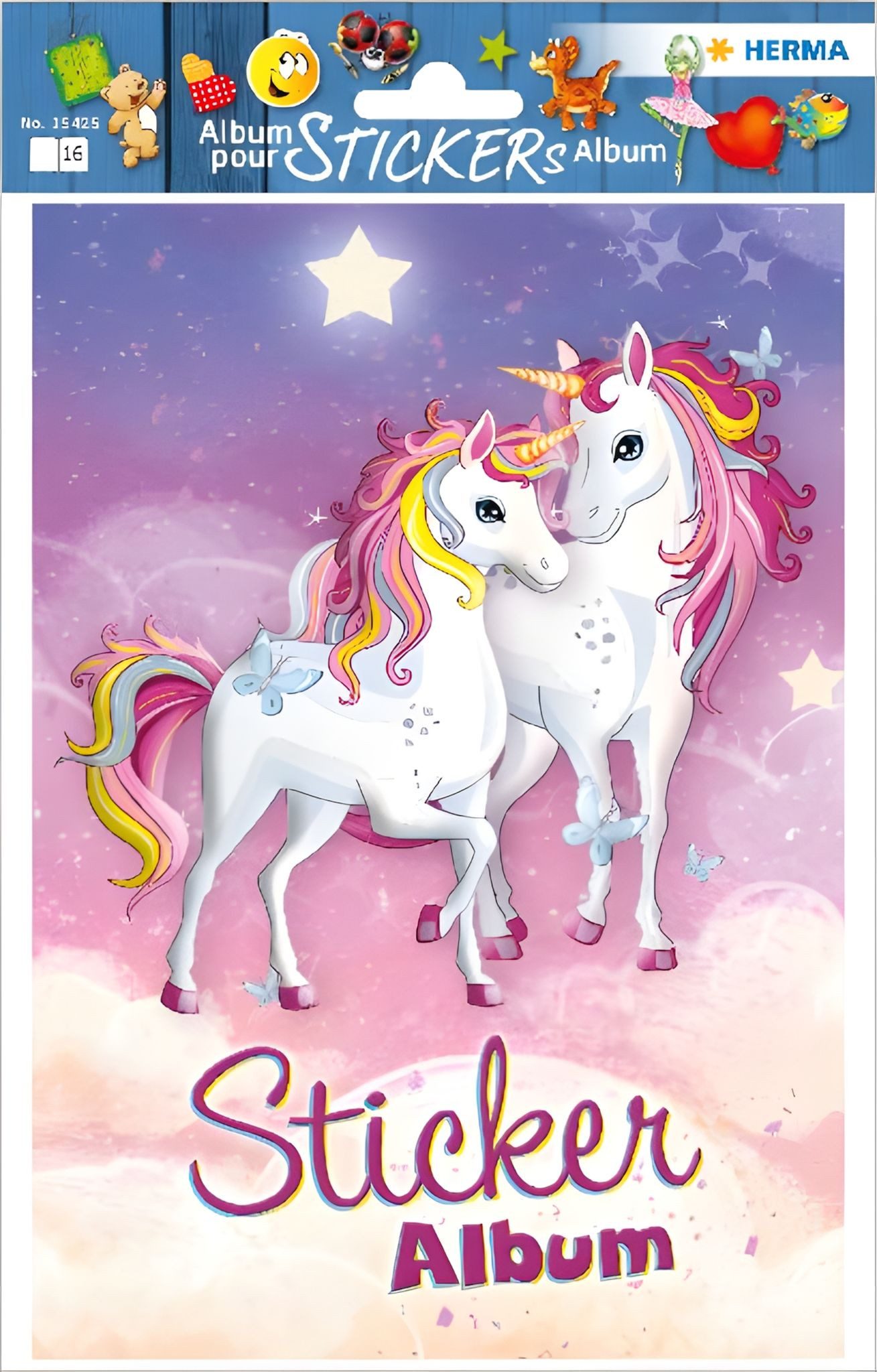 HERMA Stickerbuch Herma Sticker Sammelalbum 16 Seiten A5 Einhorn best Friends