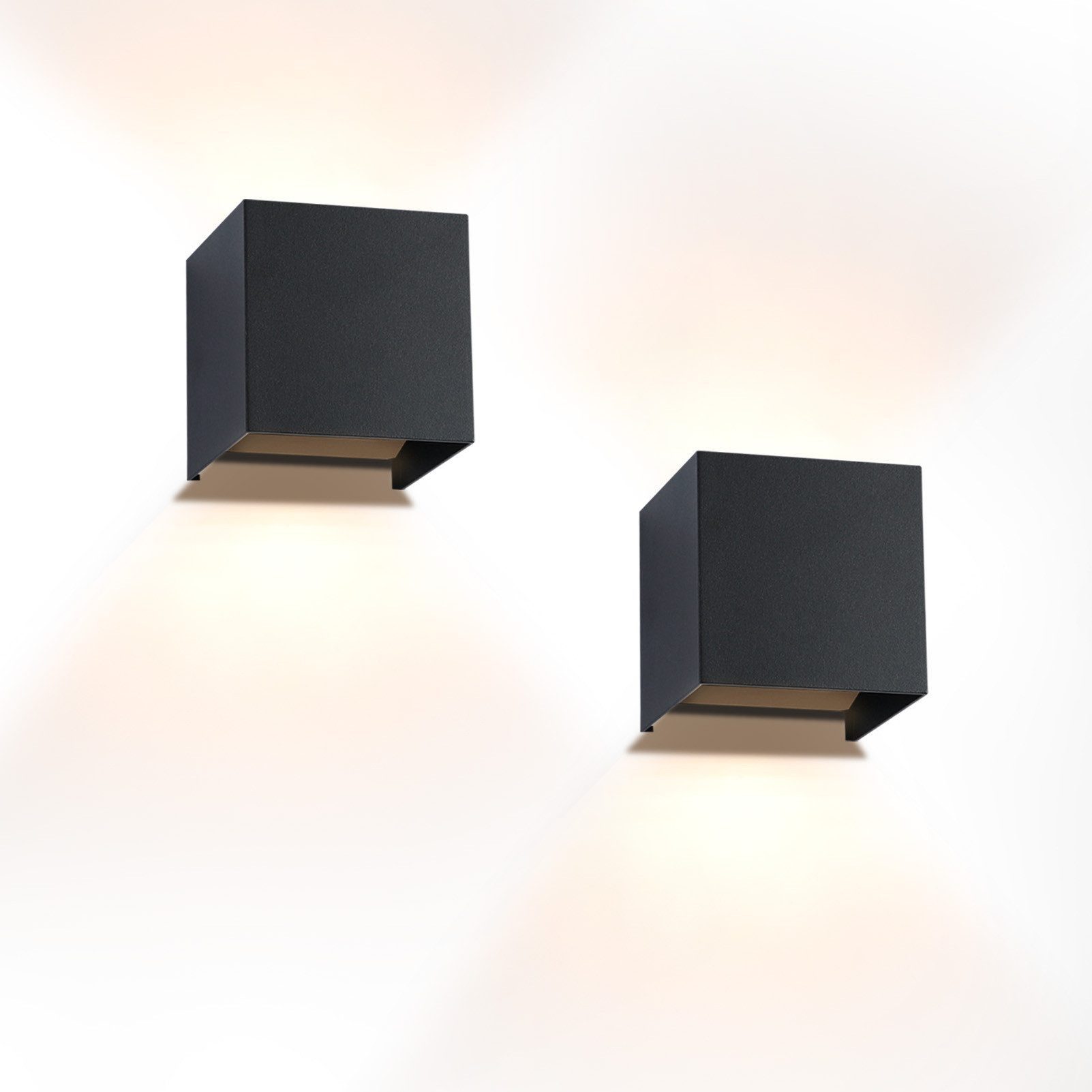 ZMH LED Wandleuchte Innen 2ER Außenwandleuchte Up Down Wand Leuchten Modern günstig online kaufen