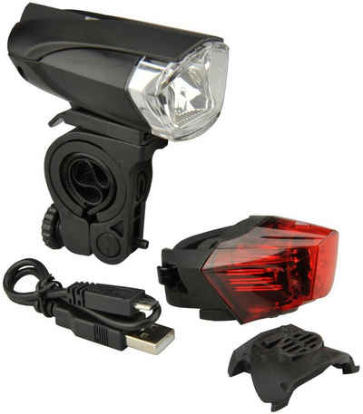 FISCHER Fahrrad Fahrradbeleuchtung »Batterie LED/USB-BeleuchtungsSet 35L«