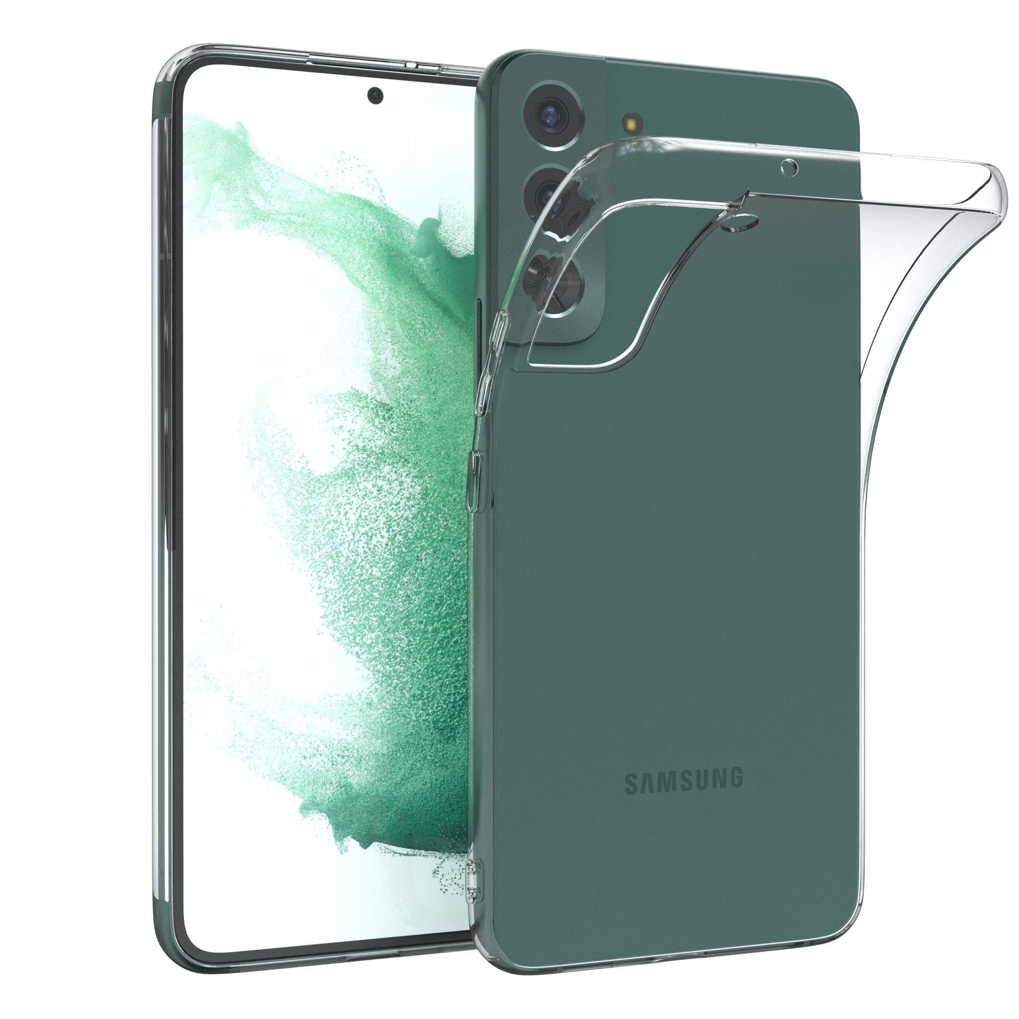 EAZY CASE Handyhülle Slimcover Clear für Samsung Galaxy S22 Plus 5G 6,6  Zoll, durchsichtige Hülle Ultra Dünn Silikon Backcover TPU Telefonhülle Klar