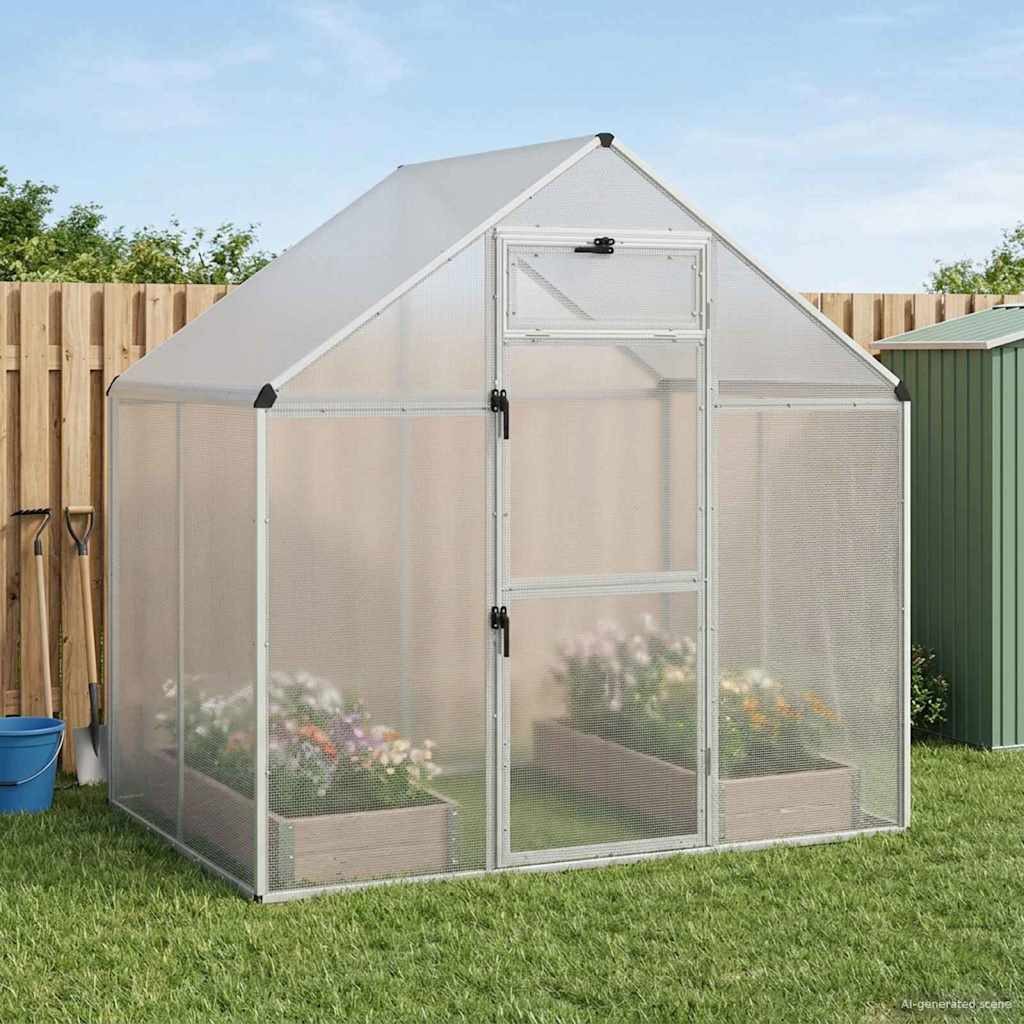 vidaXL Voliere 181,5 x 110,5 x 173,5 cm Vogelkäfig Silber 181,5x110,5x173,5 cm