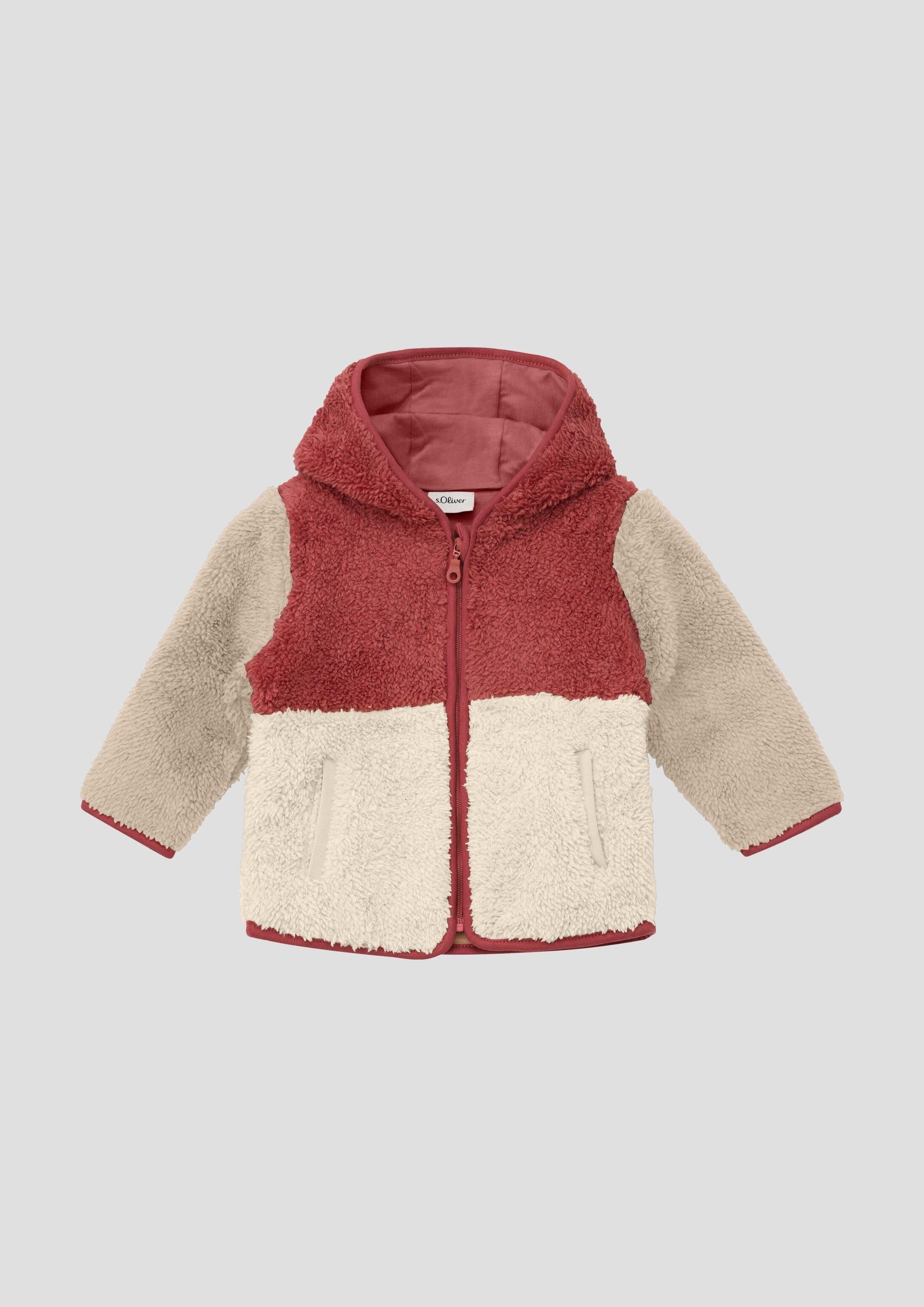 s.Oliver Funktionsjacke Outdoor-Jacke Unisex Jacke mit Colour Blocking und Teddyplüsch