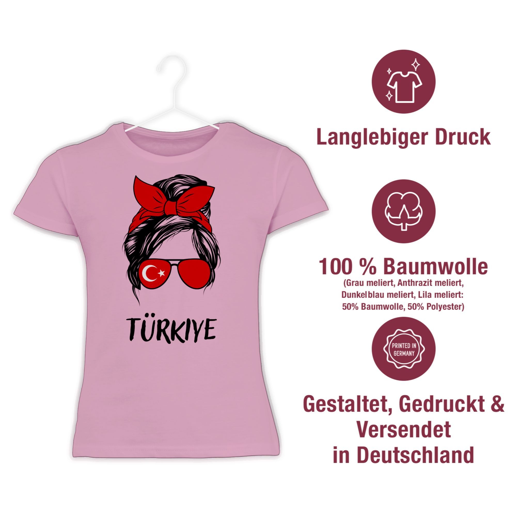 Shirtracer T-Shirt Cooles Türkei Motiv Türkiye Style Turkey 2026 Fussball WM Fanartikel