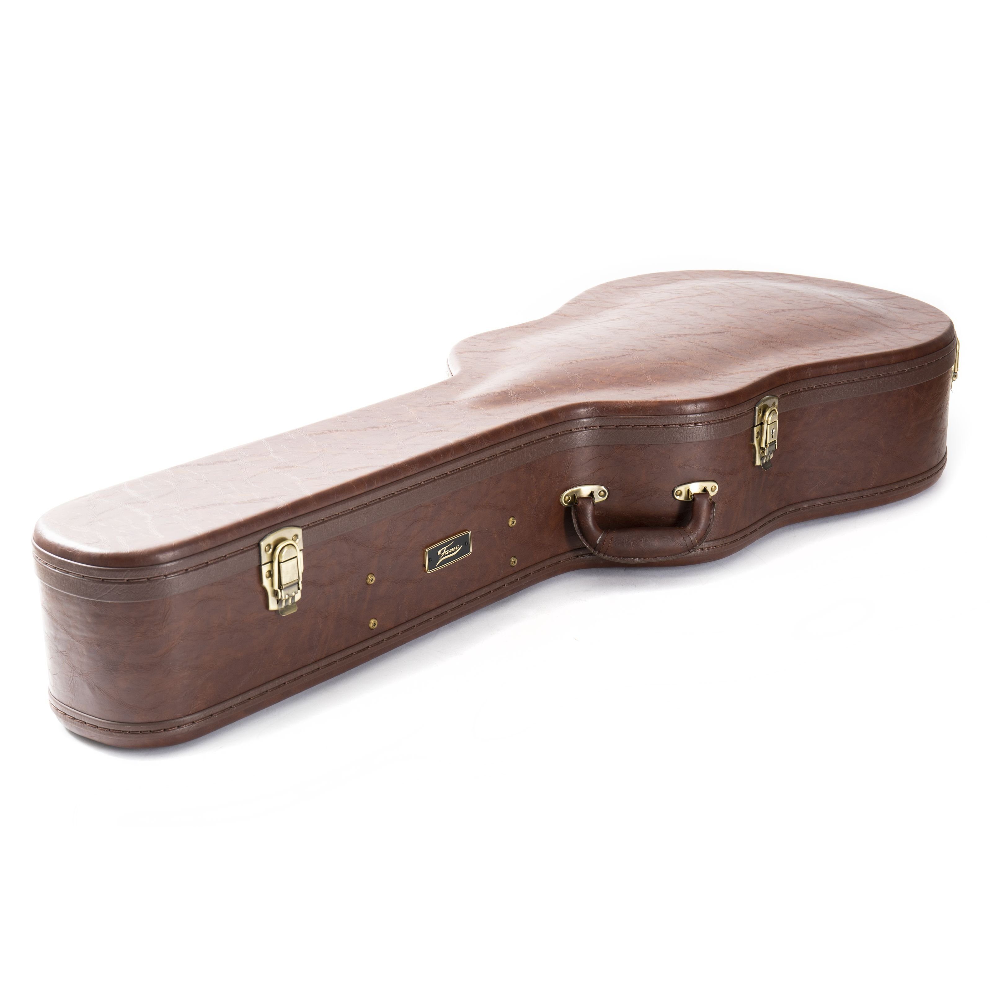 FAME Gitarrentasche (Classic Gitarrenkoffer Wetterfest und Robust für 4/4 Konzertgitarren Historic Brown mit Zubehörfach und Plüsch-Innenfutter GIT0044844-000, Gitarrenkoffer und Gitarrentaschen, Gitarrenkoffer Konzertgitarre), Classic Gitarrenkoffer, Wetterfest, Robust, Historic Brown, 4/4