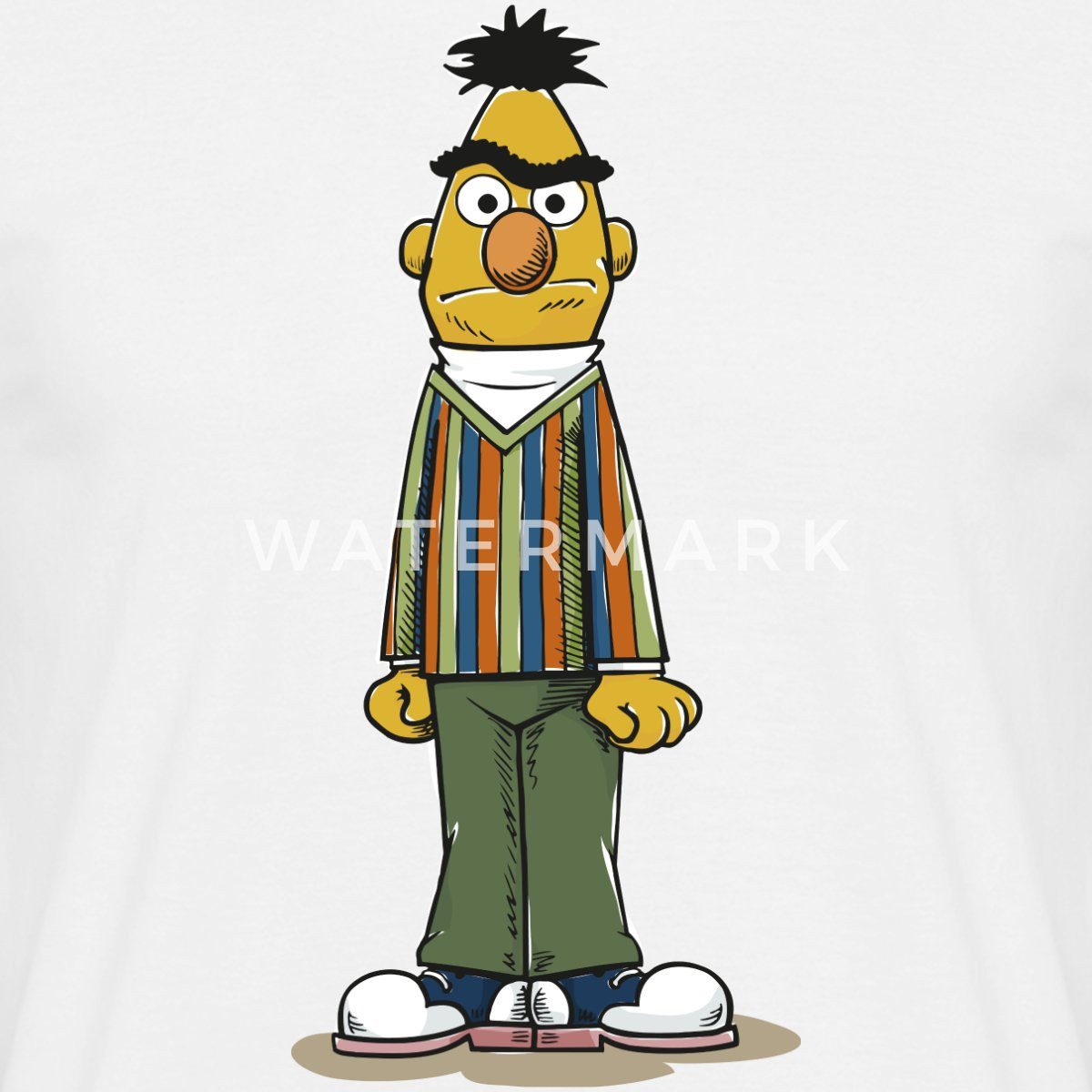 Spreadshirt T-Shirt Sesamstraße Bert wütend Männer T-Shirt (1-tlg)
