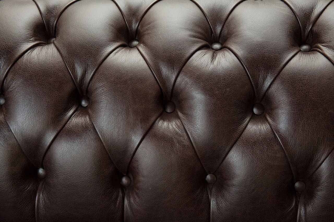 Europa Chesterfield-Sofa Leder Made 1 Couchen 245cm Chesterfield Sofort, Ledersofa JVmoebel in Couch Luxus Teile, 100%