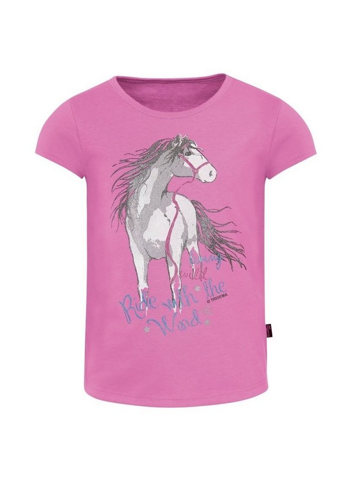 Trigema T-Shirt TRIGEMA T-Shirt mit Pferd