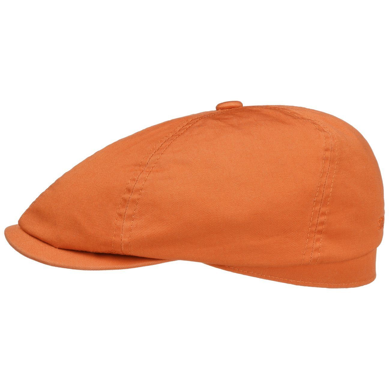 Stetson Flat Cap (1-St) Schirm orange mit Schirmmütze