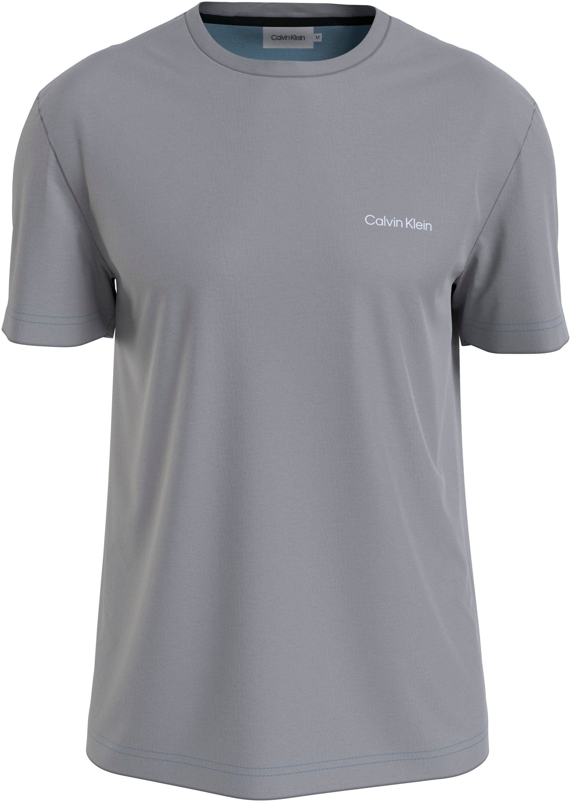 Calvin Klein T-Shirt Micro Logo aus dickem Winterjersey Silver Sconce