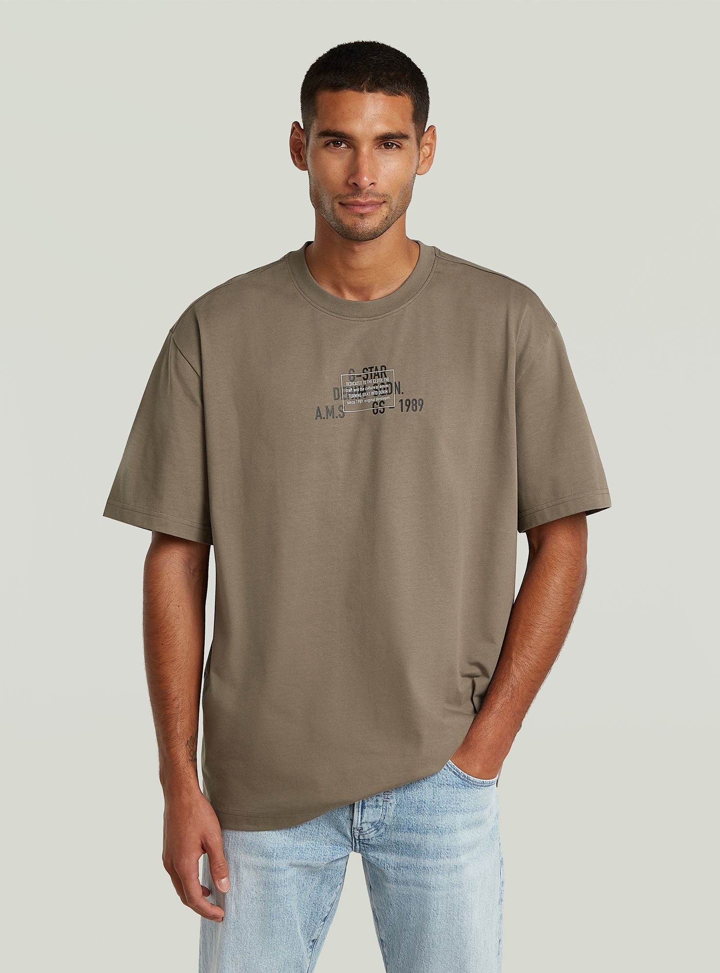 G-STAR T-Shirt Multi Technique Graphic Relaxed T-Shirt