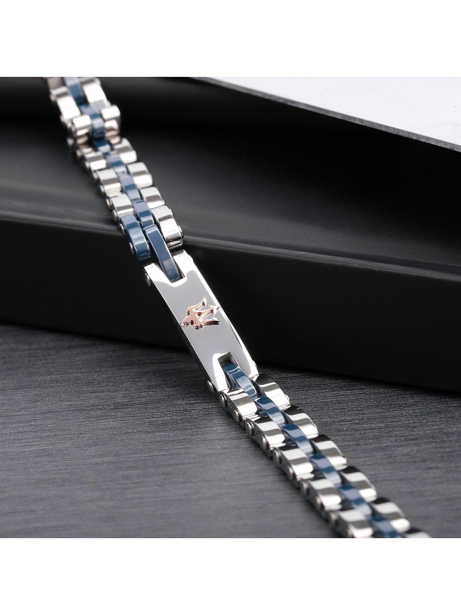 MASERATI Edelstahlarmband Maserati Herren-Armband Edelstahl, Keramik