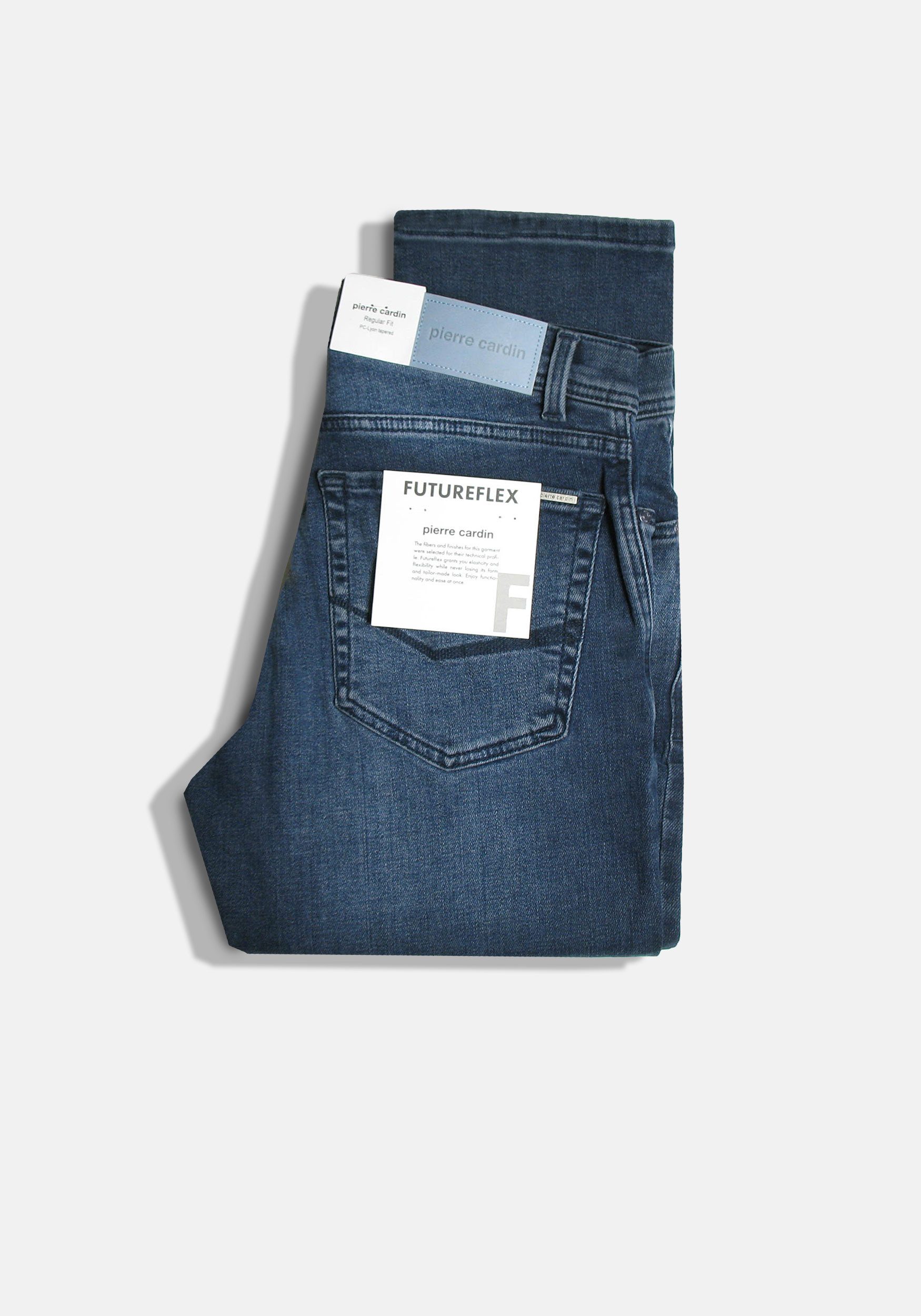 Pierre Cardin 5-Pocket-Jeans LYON tapered - Regular Fit, kräftiger Denim mit hoher Elastizität