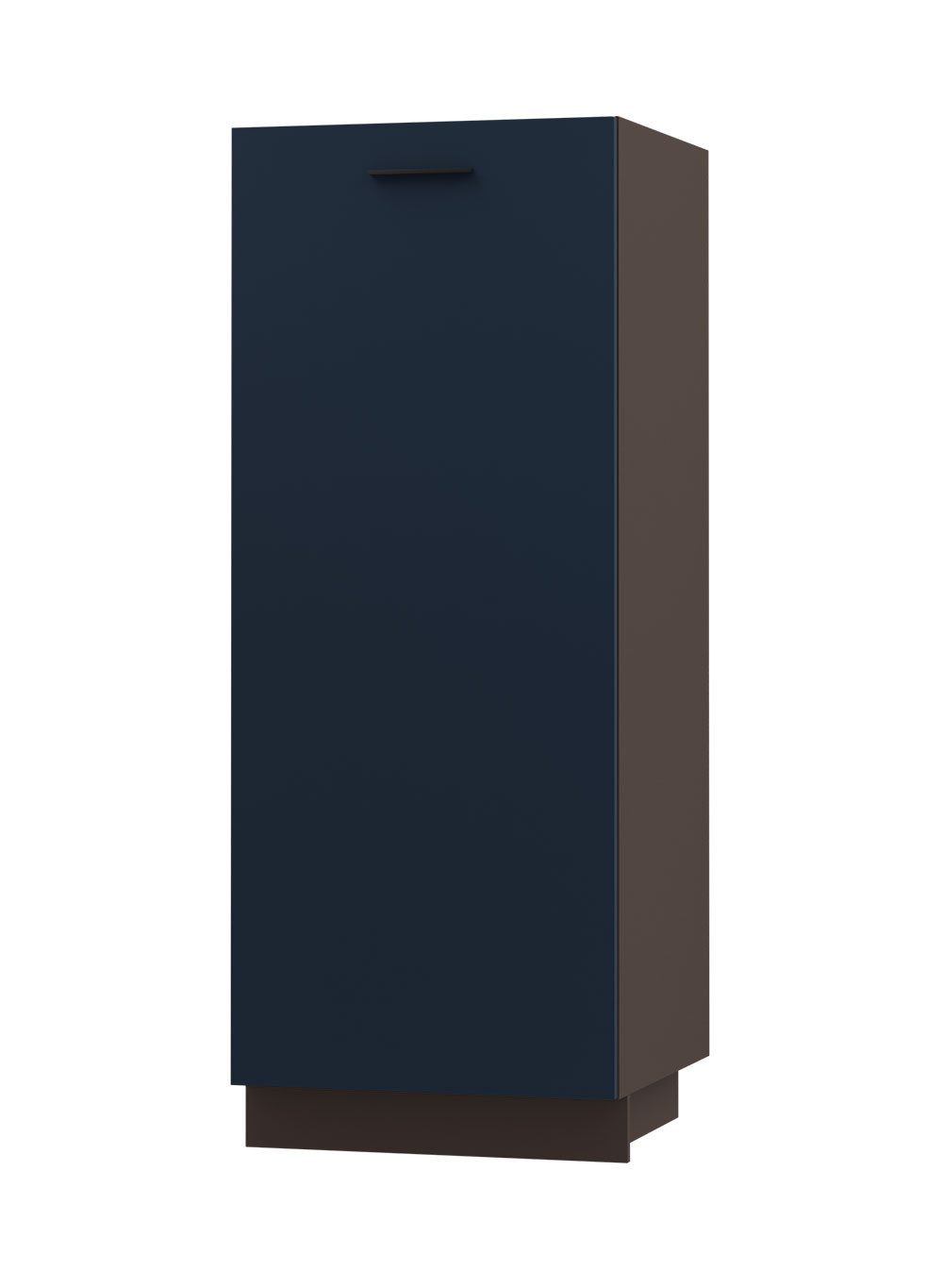 Feldmann-Wohnen Vorratsschrank Bonn (D5D/60/154, 1 Tür, innen 3 Fächer, 1-St., moderne Optik, MDF Fronten) lava / marineblau matt