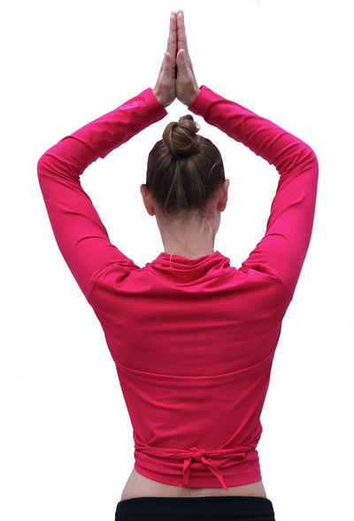 ESPARTO Yoga-Wickeljacke Wickelshirt Dhaara in Bio-Baumwolle variabel zu binden