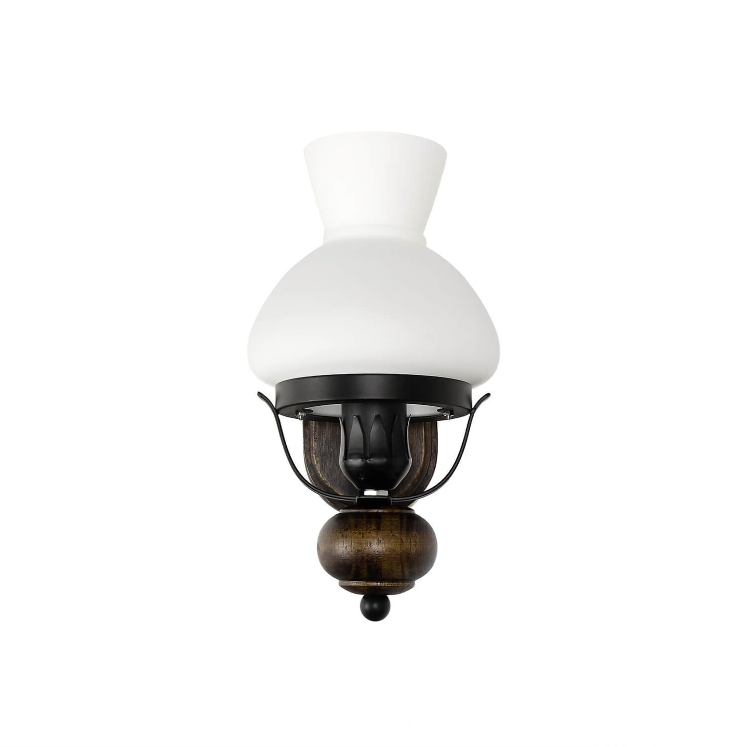 Licht-Erlebnisse Wandleuchte PETRONEL, ohne Leuchtmittel, Wandlampe Landhaus Holz Glas Öllampen Design Rustikal – Bild 3 von 5