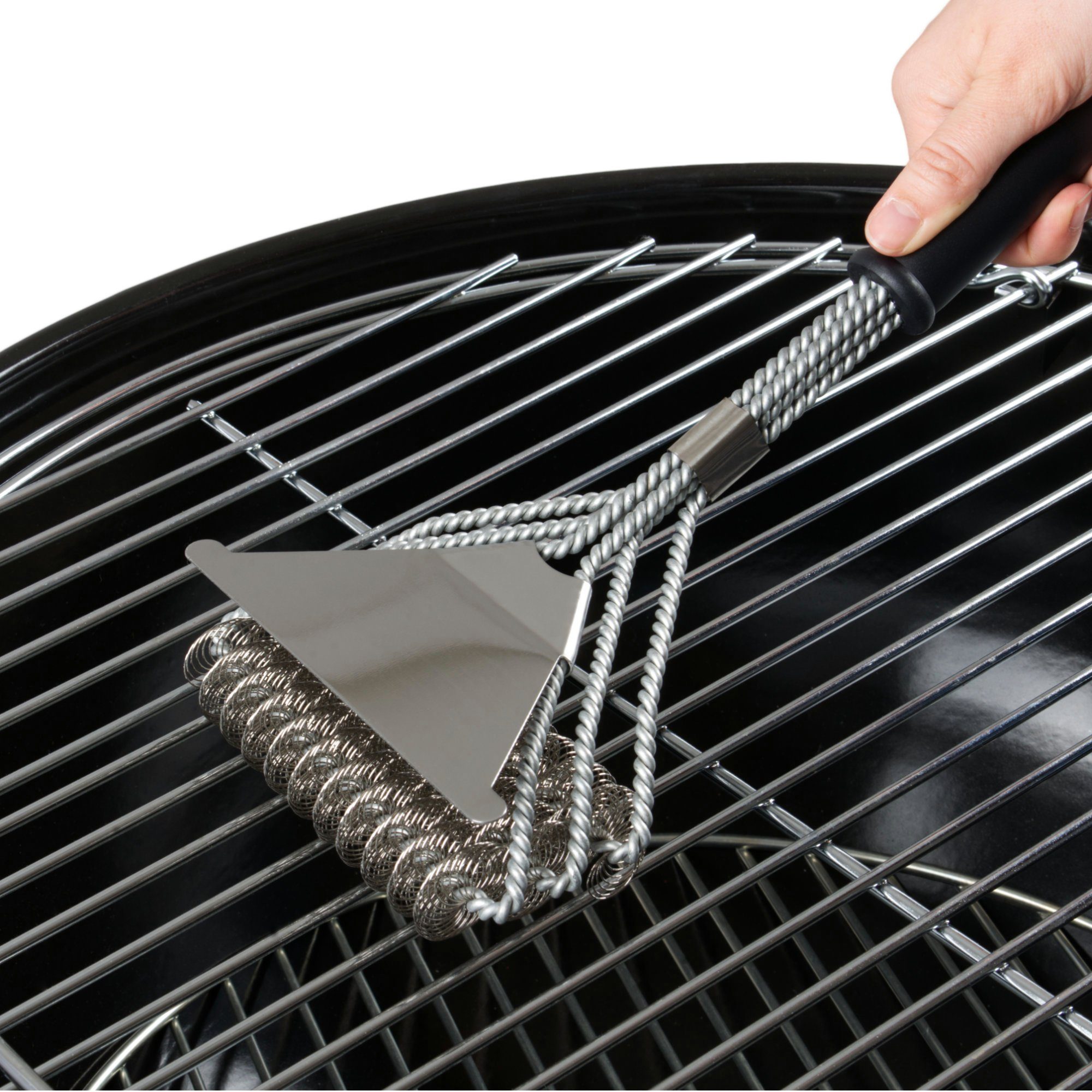 BBQ-Toro Grillbürste 2-teiliges ergonomisches Grillbürsten-Set, Grillbürste, Grillreiniger