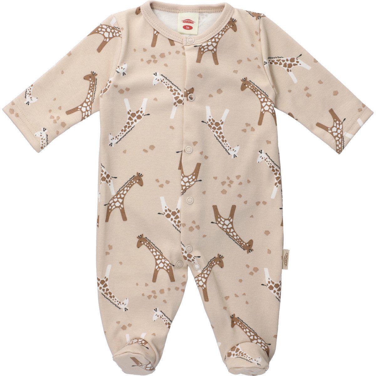Makoma Strampler Giraffe Unisex Kinder Einteiler, Overall, Babyanzug, Babyoverall, Babyanzug