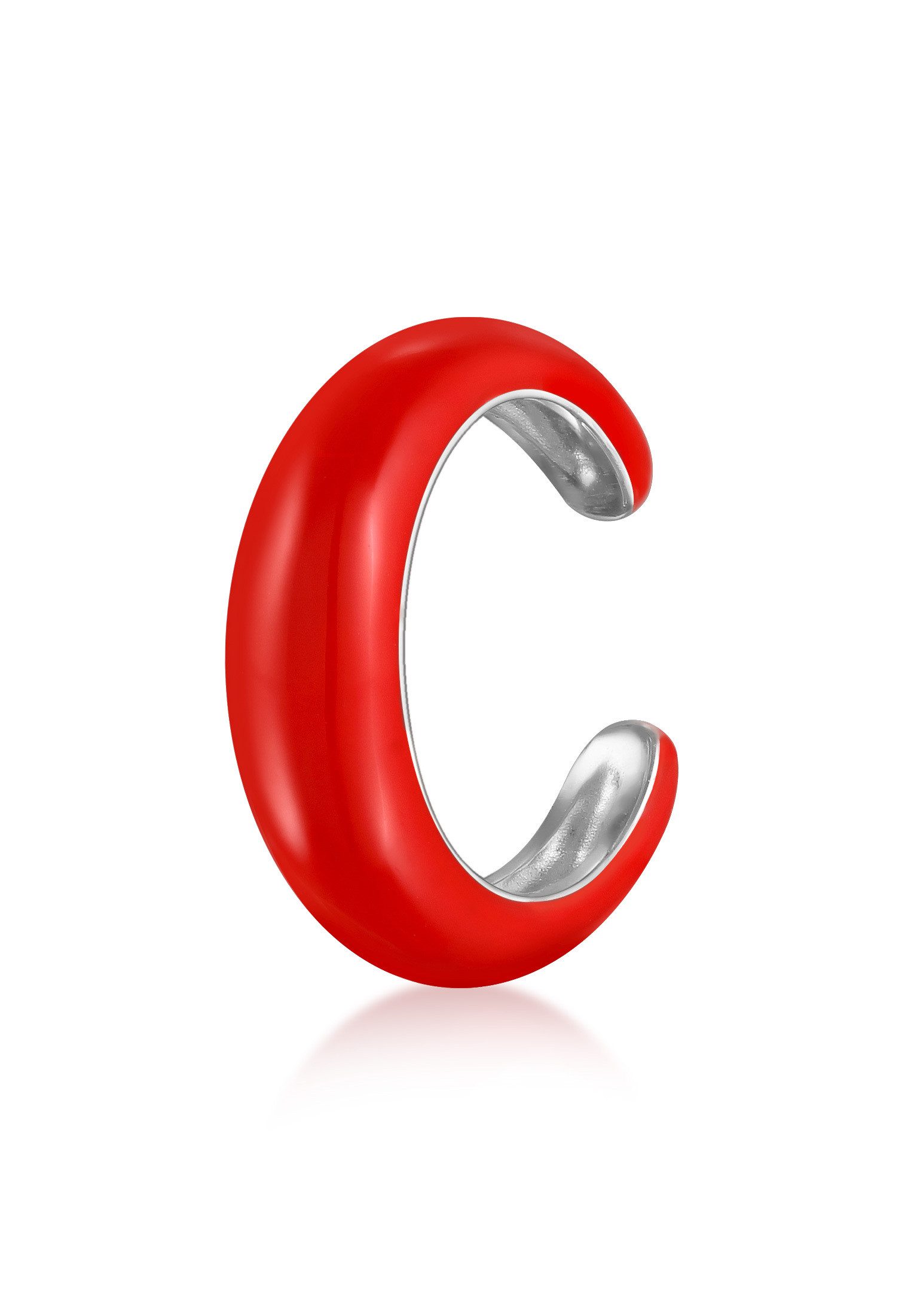 Elli Ohrklemme Earcuff Emaille Rot 925 günstig online kaufen