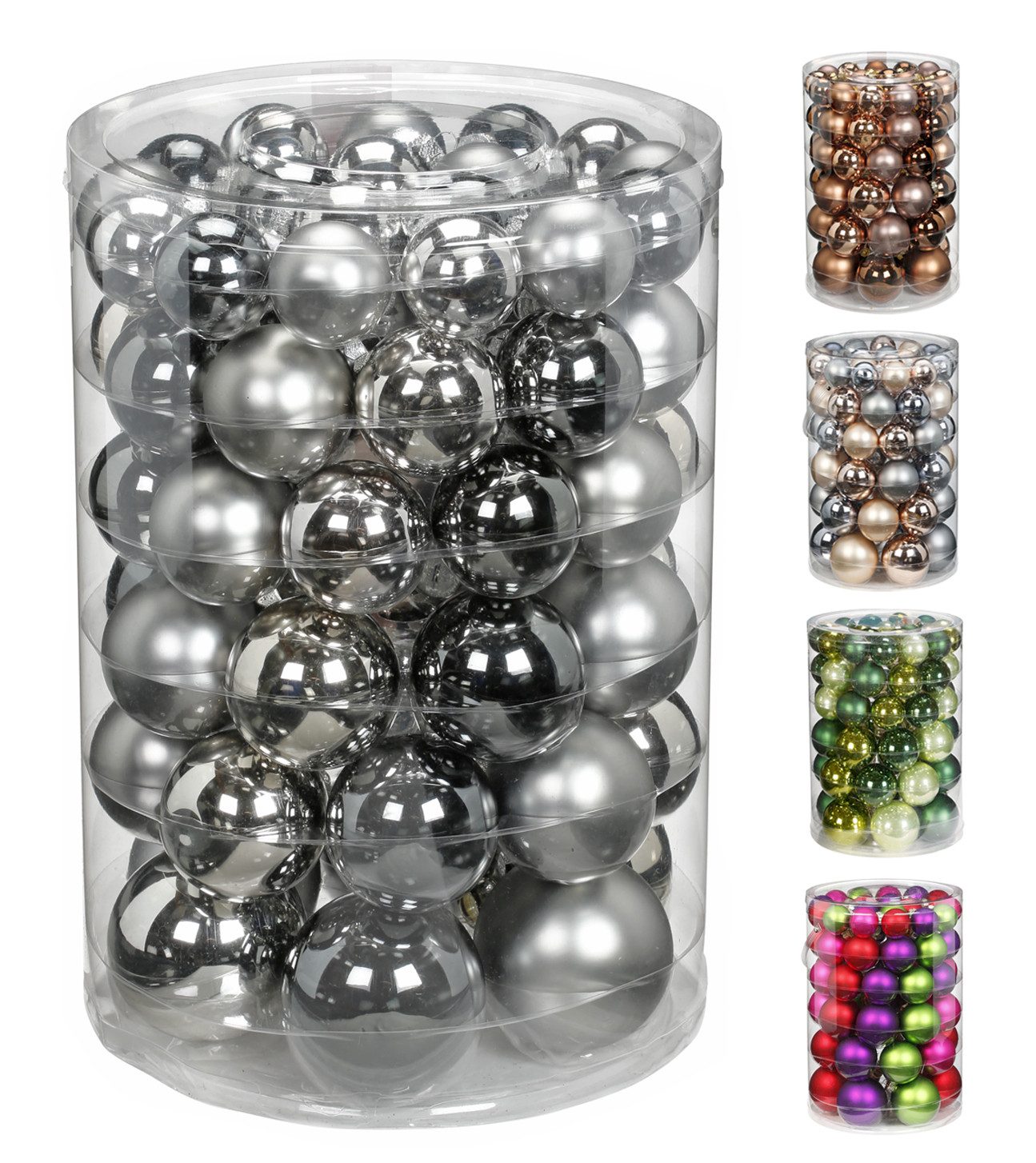 JACK Christbaumschmuck JACK by Inge Glas 60x Glas Kugeln Christbaumkugeln Ø 4 5 6 7 cm Box, Matt, Glanz, inkl. Aufbewahrungsbox. Reduzierter Preis € 15,90. Unverbindliche Preisempfehlung € 39,90