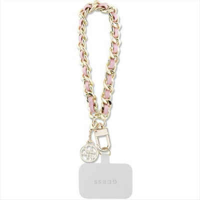 Guess Smartphone-Hülle Guess Saffiano Chain Kette Universell Umhängekette 4G Charm Pink