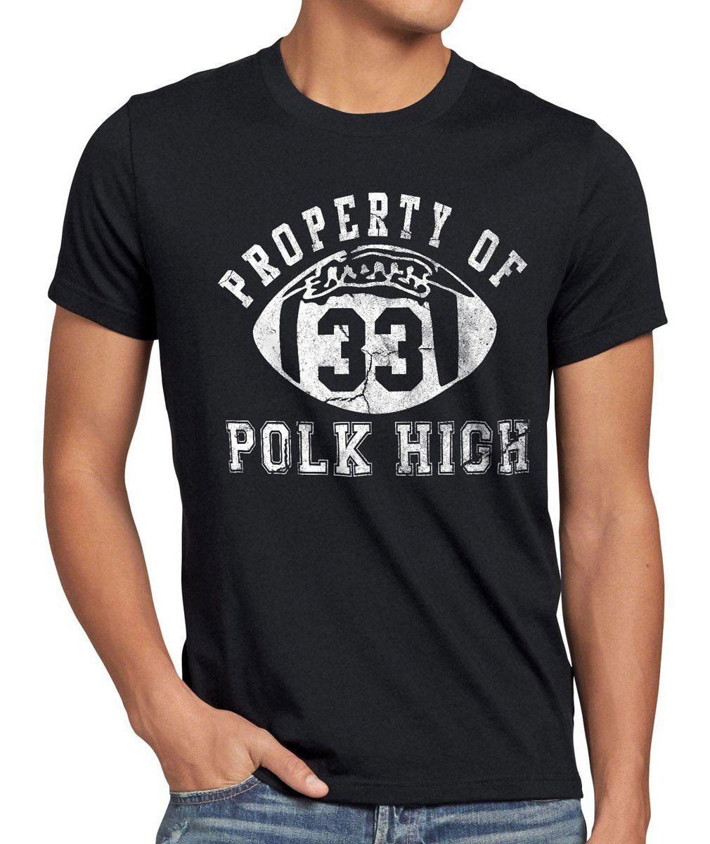 style3 Print-Shirt Herren T-Shirt Property of Polk High nette football bundy schrecklich familie al schwarz