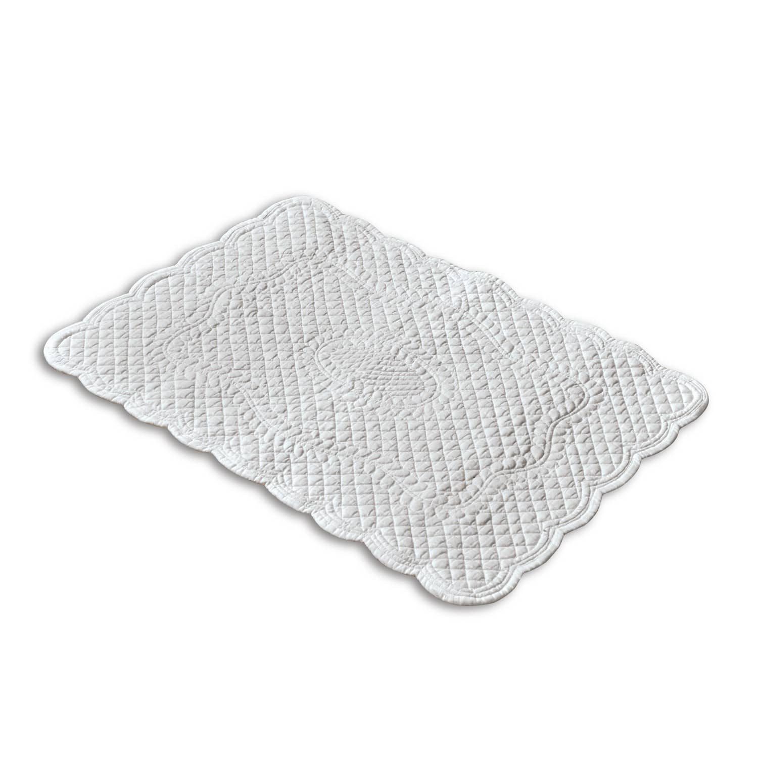 Mirabeau Badematte Badematte Meggie weiß, Höhe 400 mm, 100% Baumwolle, Füllung: 100% Polyester