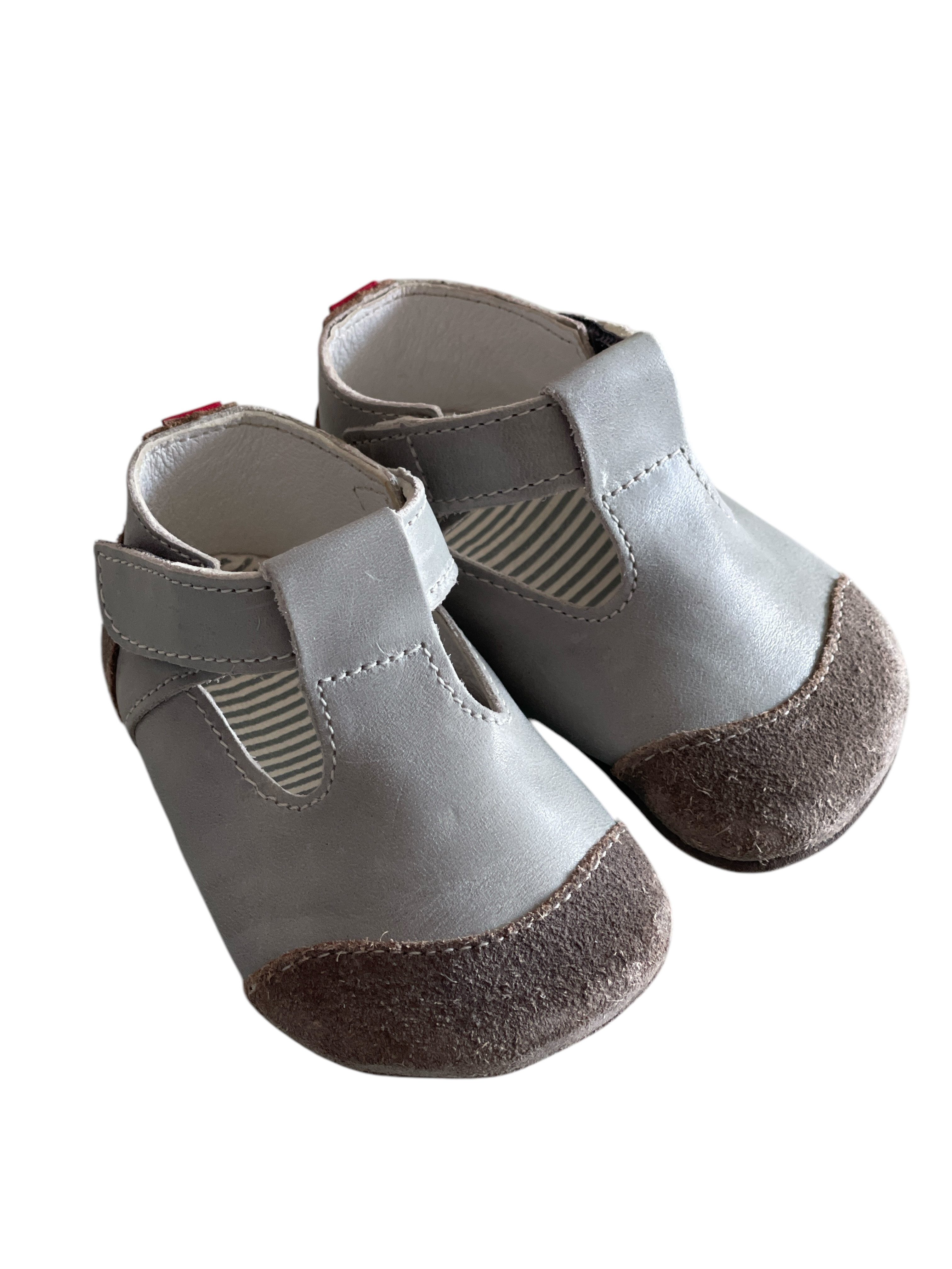 Anna und Paul Specky Krabbelschuh (1-tlg) Пинетки  – Hellgrau – Weiche Lederschuhe für Babys & Kleinkinder