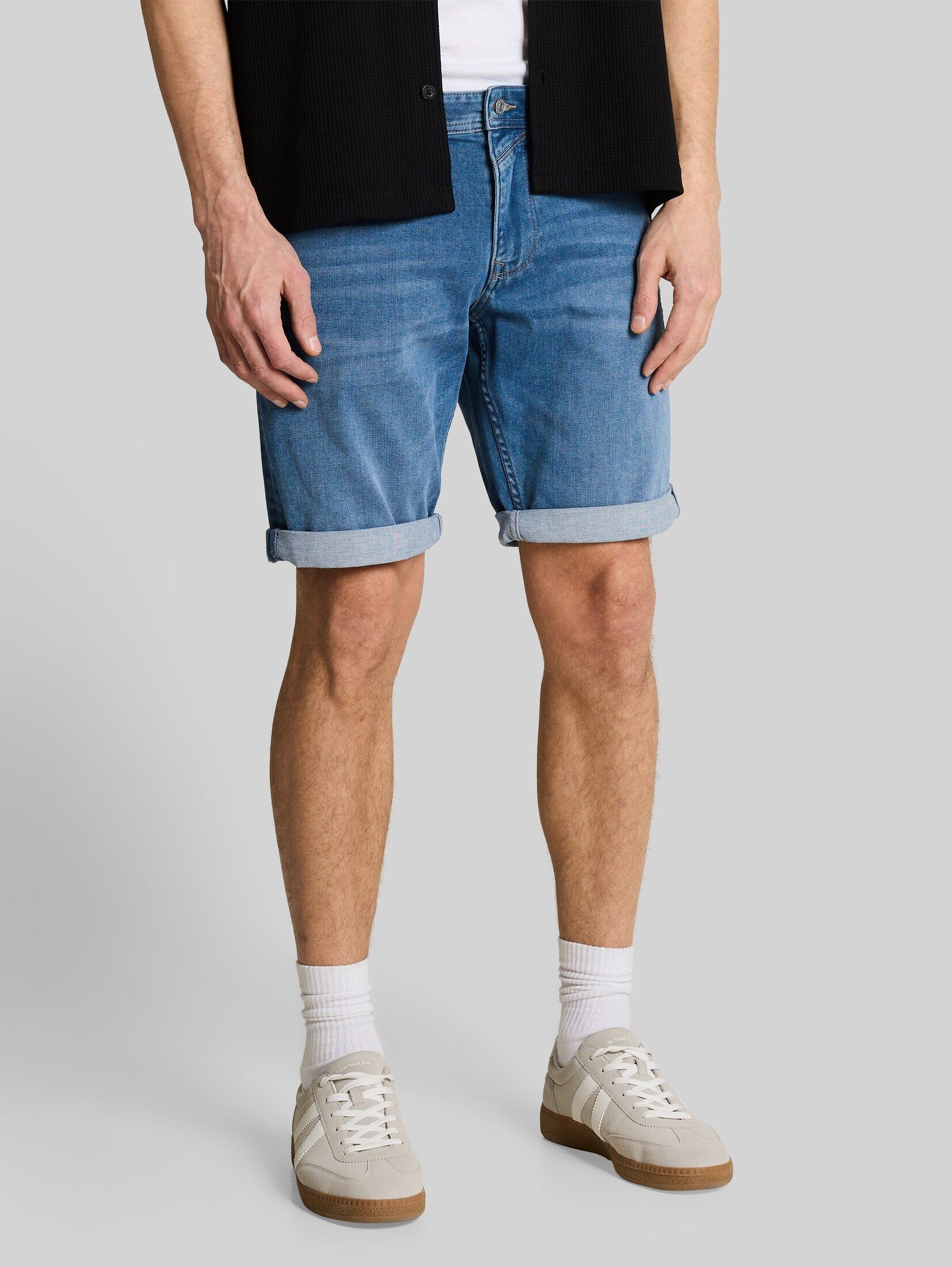 TOM TAILOR Denim Bermudas Jeanshosen TTPIERS SLIM Jeans Shorts mit Superstretch