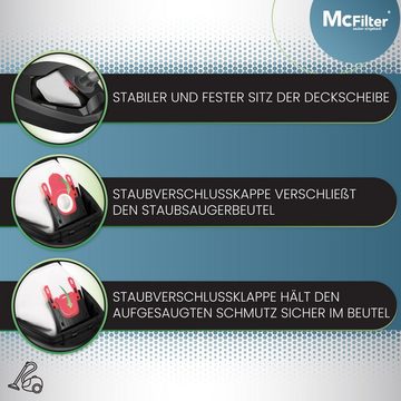 McFilter Staubsaugerbeutel 16 Stück, passend für Bosch BBZ16FGALL - Typ G ALL, BGL3B110/112 BGL6XSIL3 BGLS2LR1H BGB75X494 BGLS2CHAMP BGLS4A444, 16 St., 5-lagiger Staubbeutel mit Staubverschluss, inkl. 4 Filter