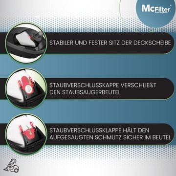 McFilter Staubsaugerbeutel 16 Stück, passend für Bosch BBZ16FGALL - Typ G ALL, Serie 2 Serie 4 Serie 6 Serie 8 GL-20 GL-30 allergy move on (mini) uvm., 16 St., 5-lagiger Staubbeutel mit Staubverschluss, inkl. 4 Filter