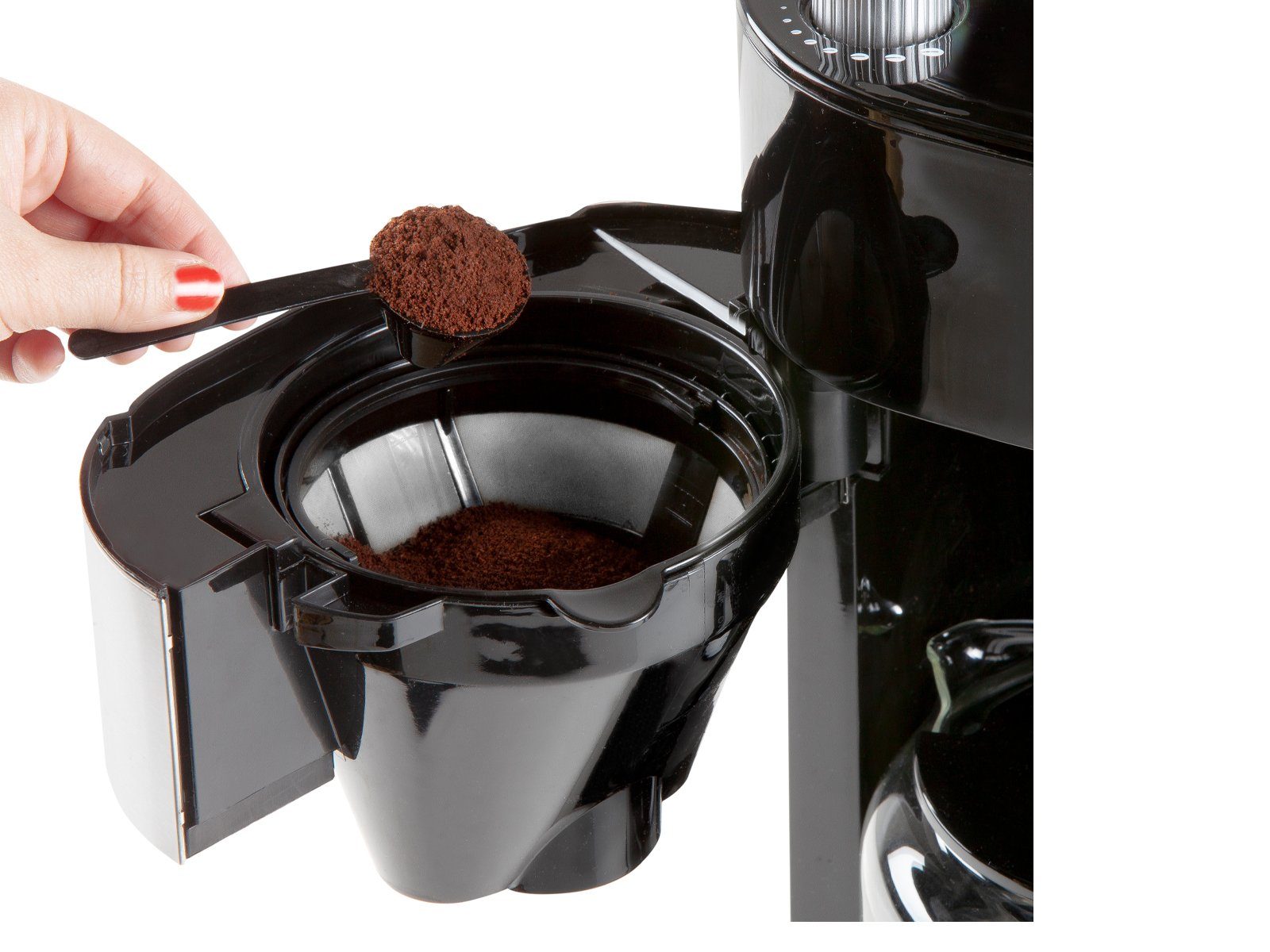 Timer Tassen für & Domo Pulver mit geeignet Bohnen, Filterkaffeemaschine, Mahlwerk Glaskanne 12