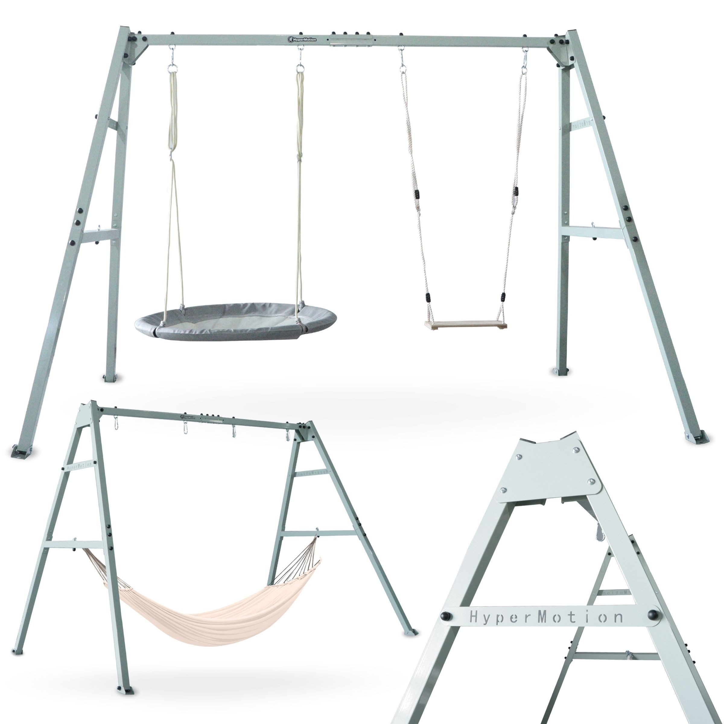 HyperMotion Doppelschaukel HyperMotion Gartenschaukel 3in1 mit Nestschaukel Hängematte