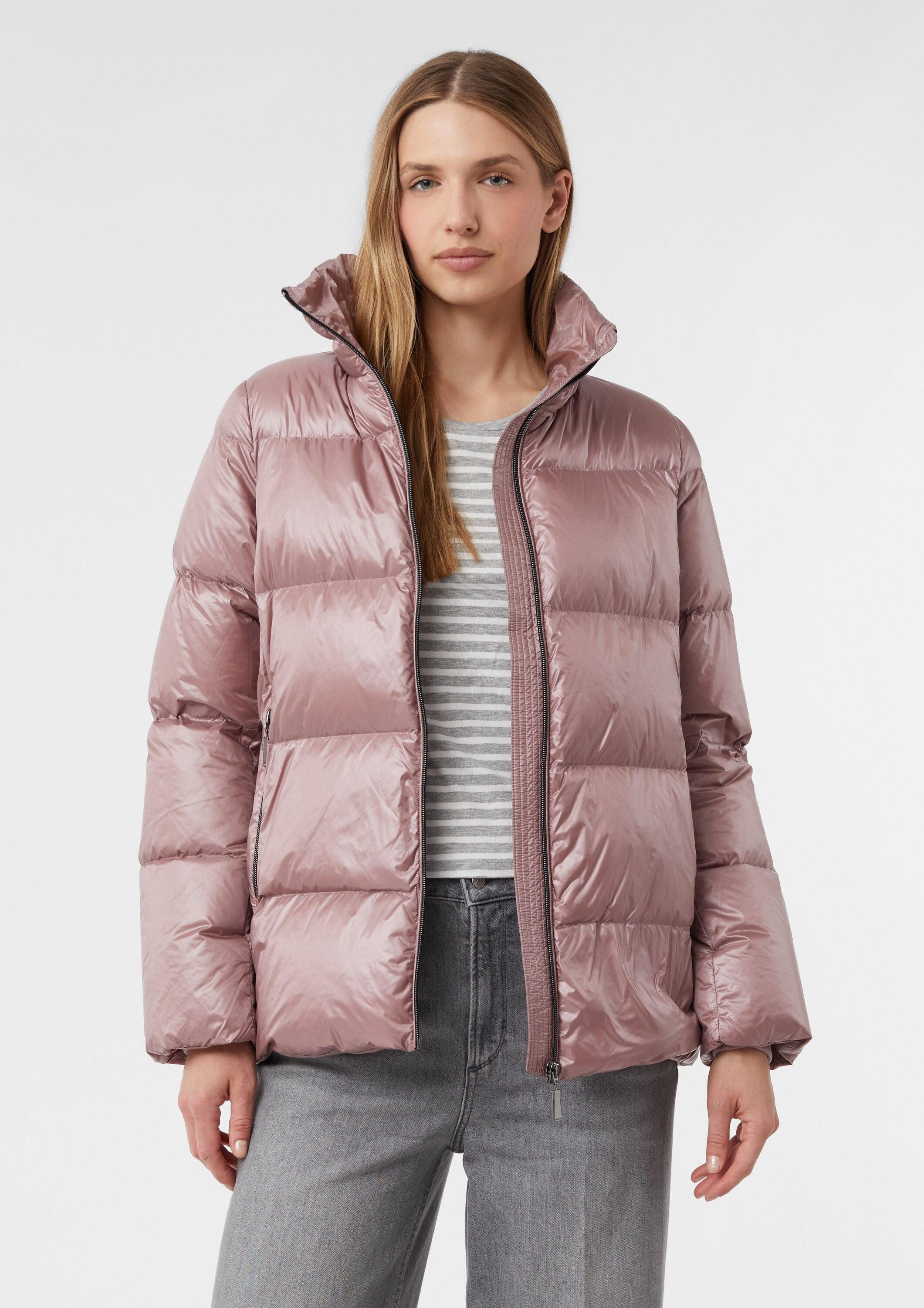comma Winterjacke Outdoor-Jacke Schimmernde Daunenjacke mit Stehkragen
