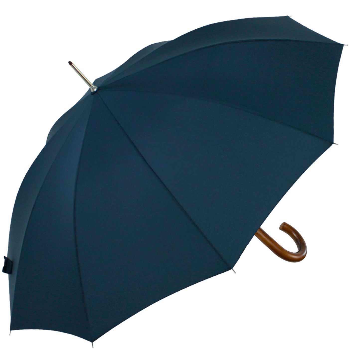 iX-brella Stockregenschirm High Quality mit Auf-Automatik und Stahlgestell, mit Echtholz-Rundhakengriff