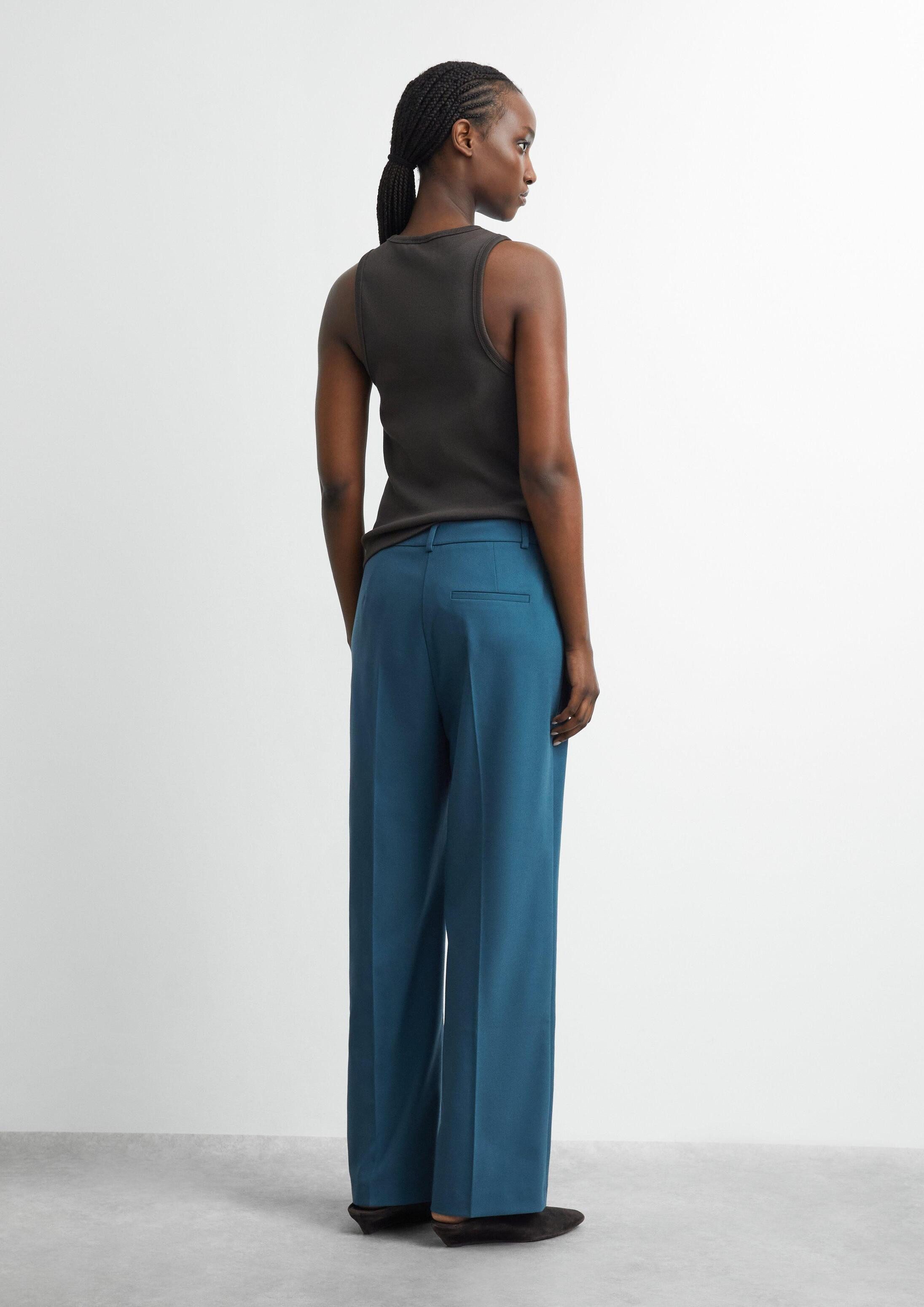 comma Chinos Hose Straight-Leg-Hose mit Twill-Struktur