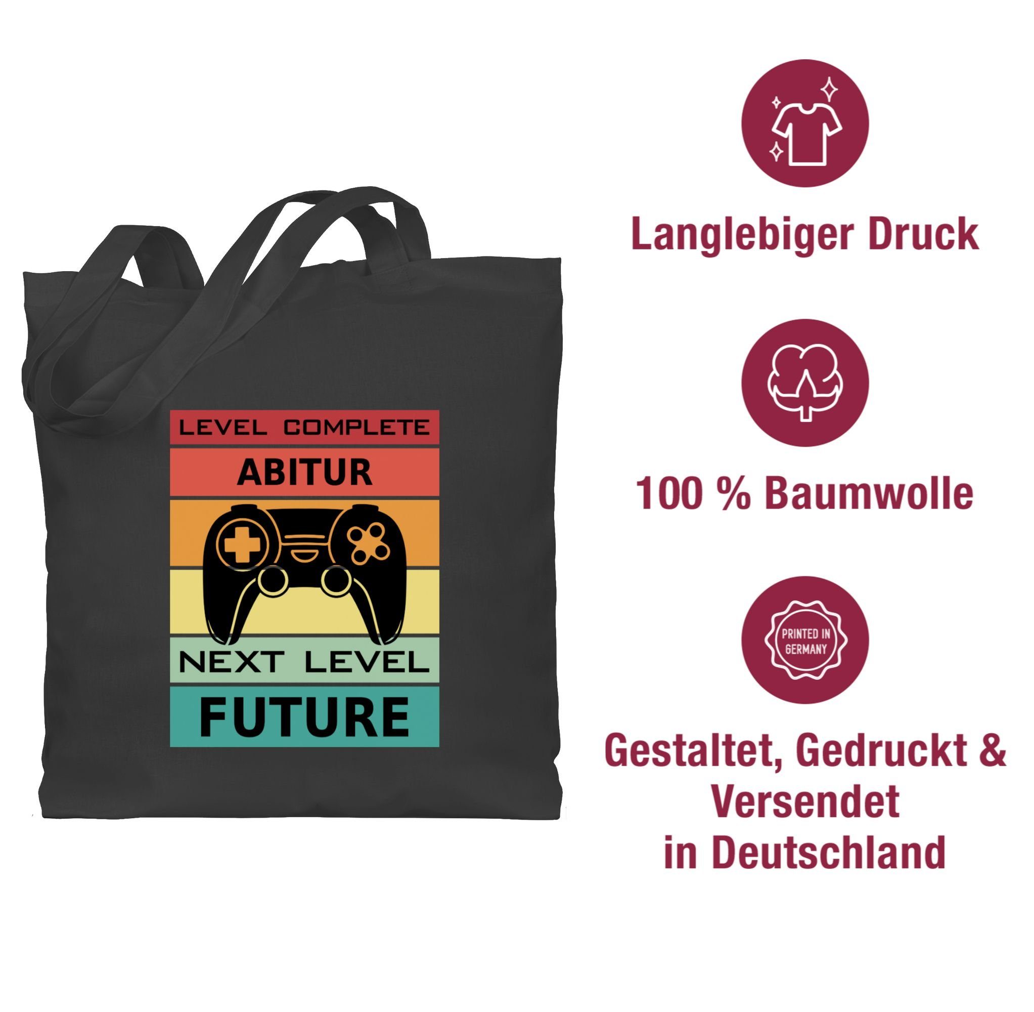 Level 2 Abschlus, Abi Abitur Umhängetasche Level 2024 Future Geschenk Abitur Abitur Abschluss - Next Shirtracer & Geschenk Complete Dunkelgrau