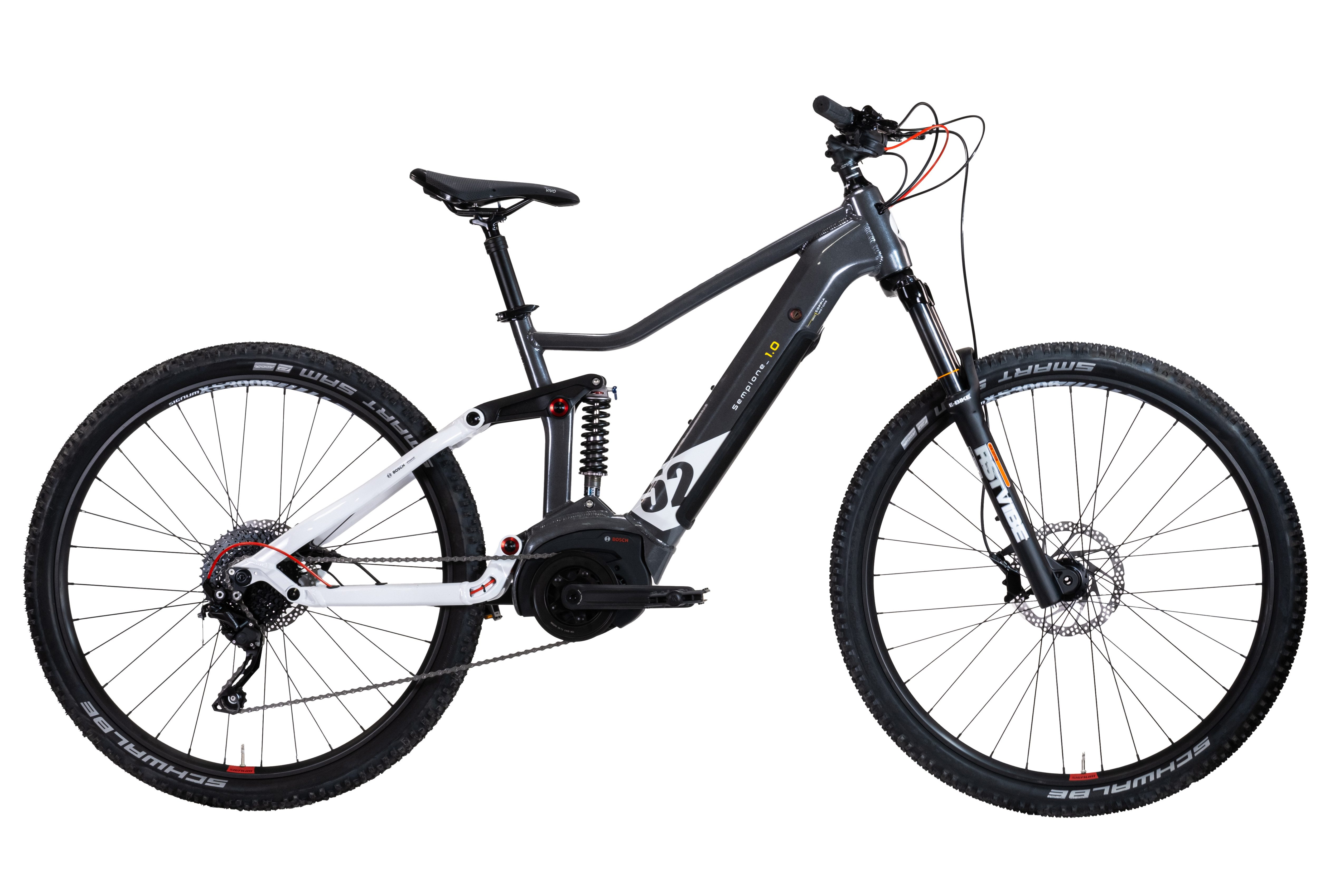 Lombardo E-Bike Mountainbike LOMBARDO SEMPIONE FULLY / BOSCH 500 Wh 29" grau 10 Gänge, 10 Gang Shimano DEORE RDM-6000 Schaltwerk, Kettenschaltung, Mittelmotor, 500 Wh, BOSCH PERFORMANCE LINE 36 V/250 W, Mittelmotor