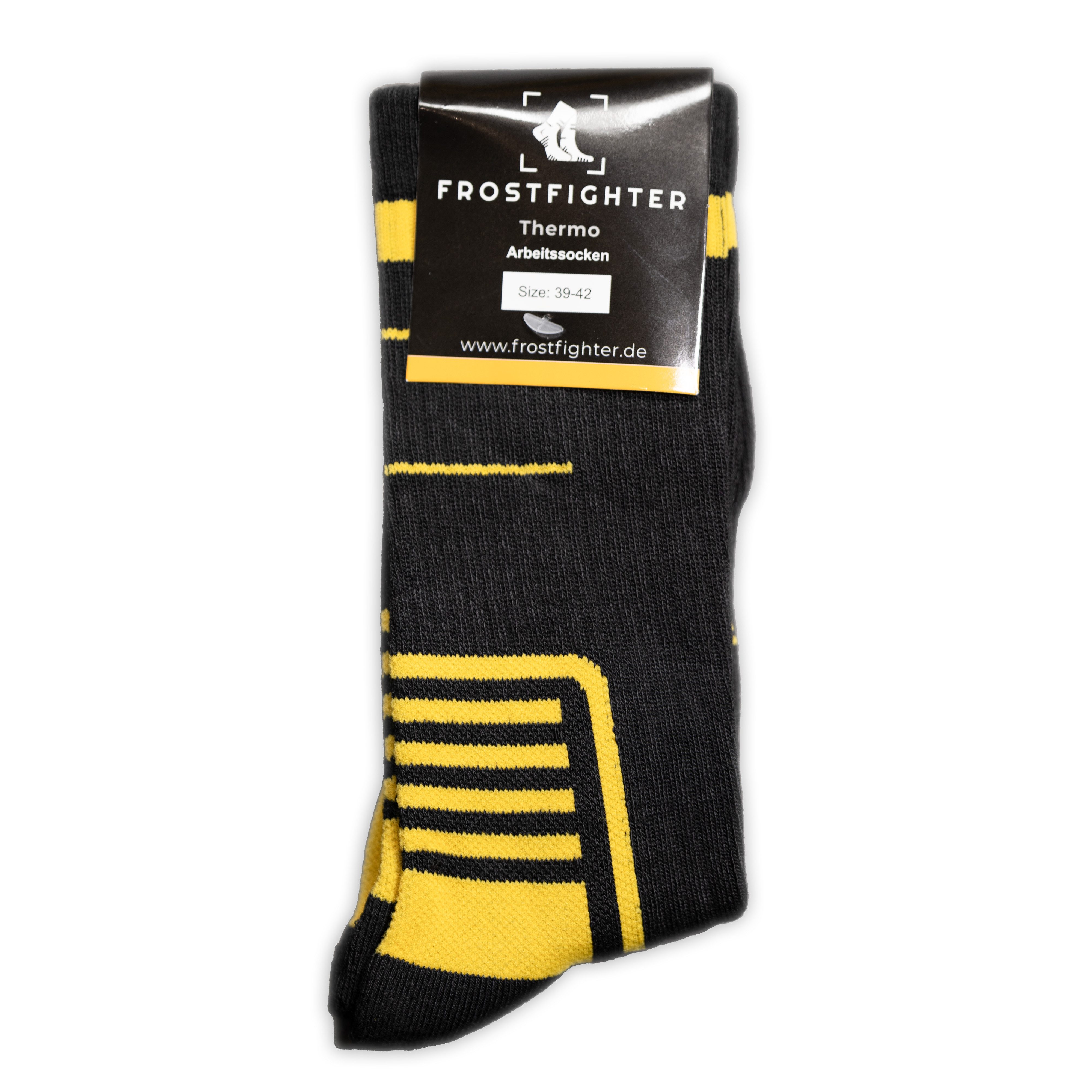 Frostfighter Arbeitssocken Thermo- Arbeitssocken für Herren (6-Paar) Frottee Innenfutter, Mittelfußgummi, Wintersocken für Arbeiter