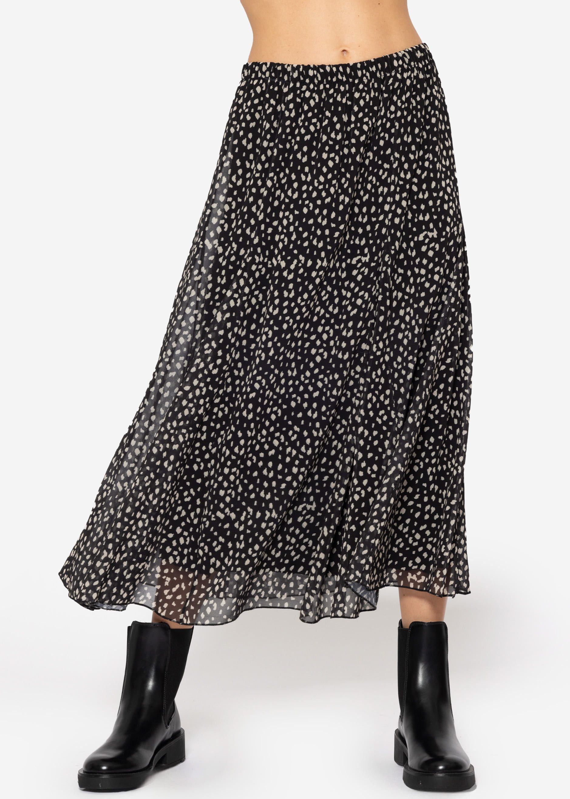 SASSYCLASSY Midirock A-Linie Faltenrock Damen lang günstig online kaufen