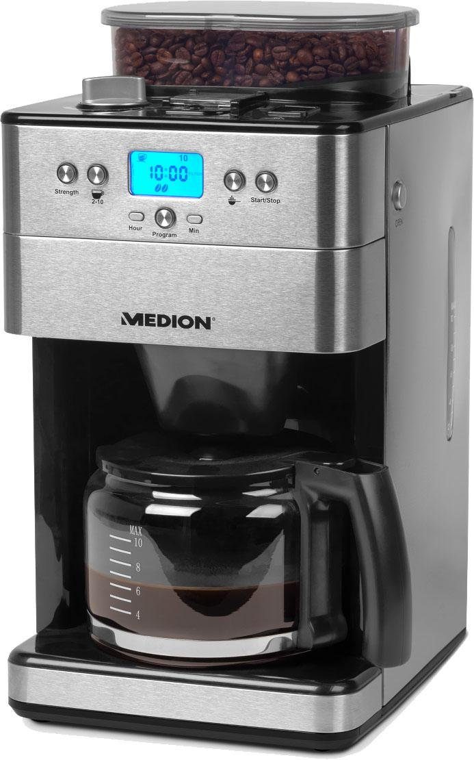 Medion® Kaffeemaschine mit Mahlwerk MD 16893 50056239, 1,25l