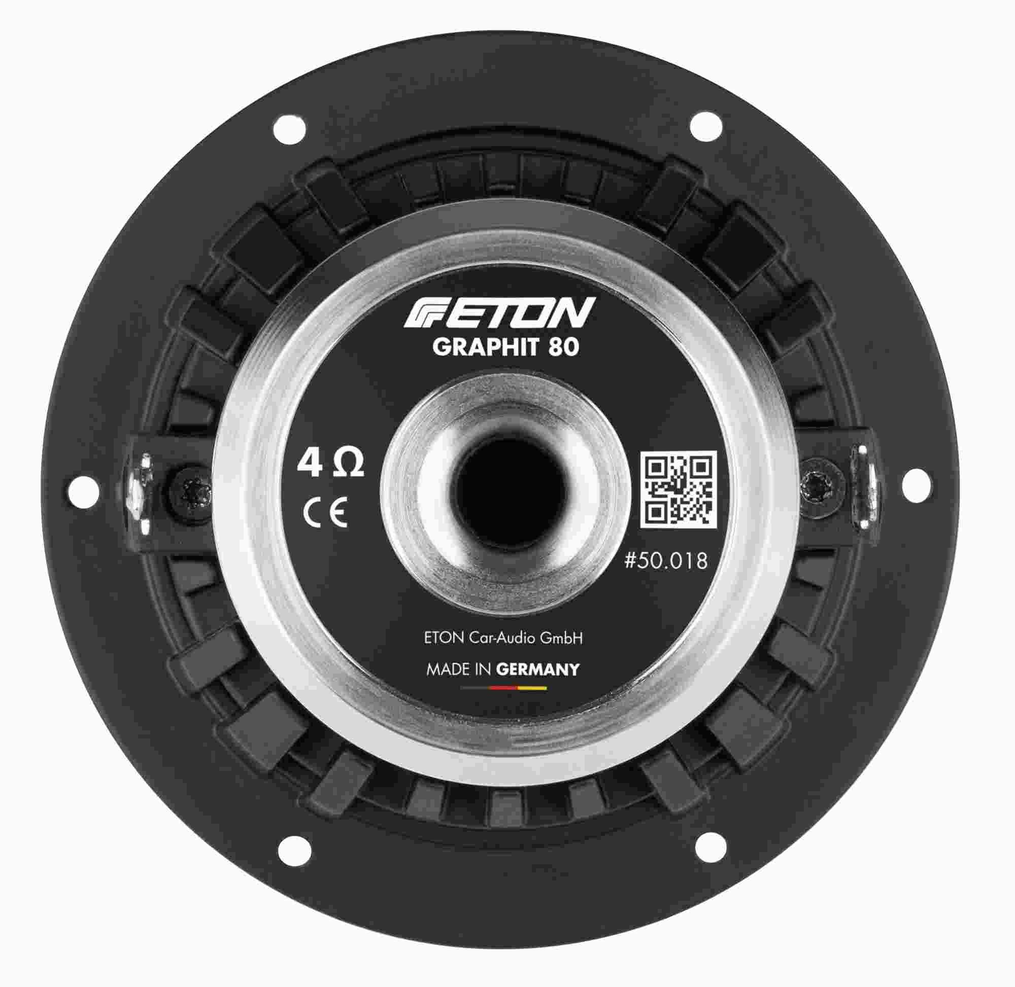 Eton GRAPHIT 80 High-End 80 mm (3) Mitteltöner Auto-Lautsprecher (25 W, 8 cm)