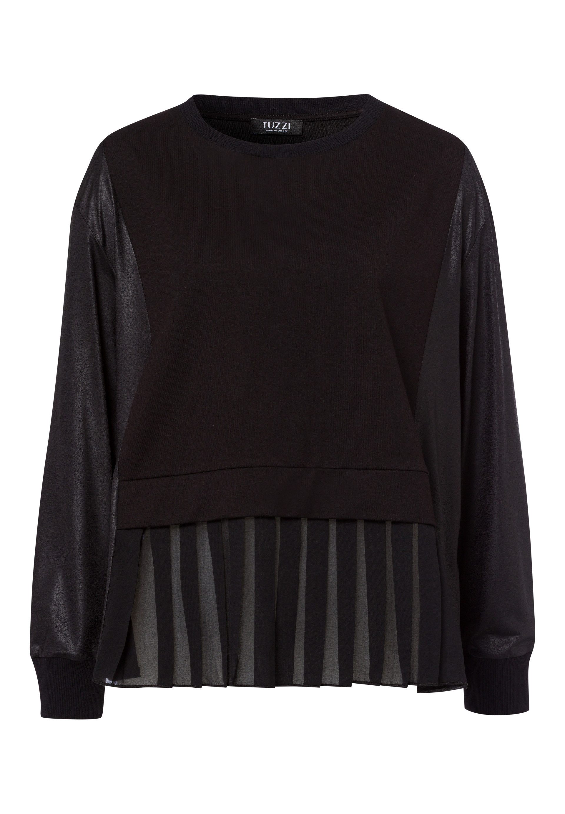 TUZZI Langarmshirt mit Plissee-Einsatz günstig online kaufen