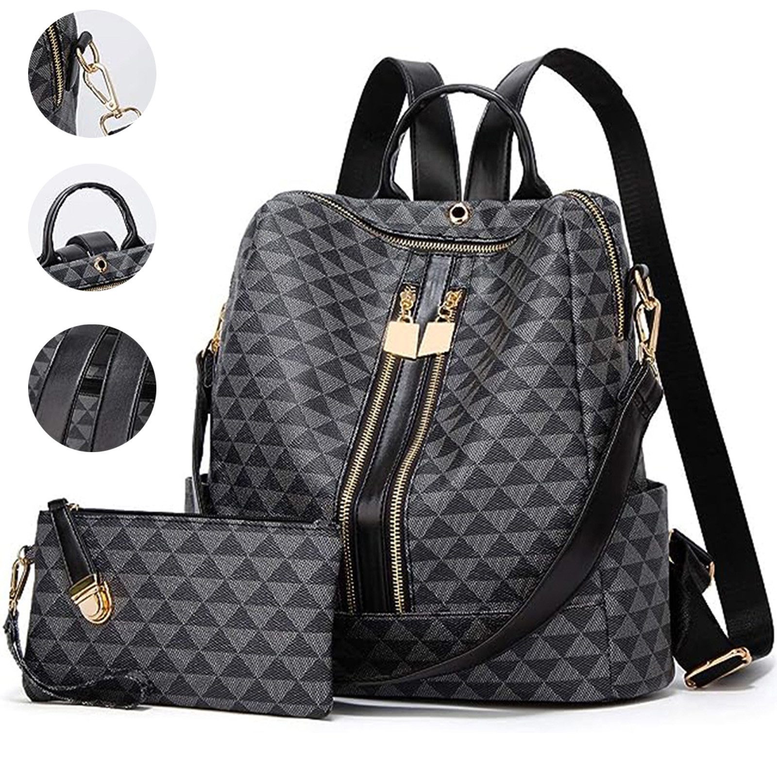 REDOM Rucksack Handtasche Freizeitrucksack Umhängetasche (32x32x14 cm Leder günstig online kaufen