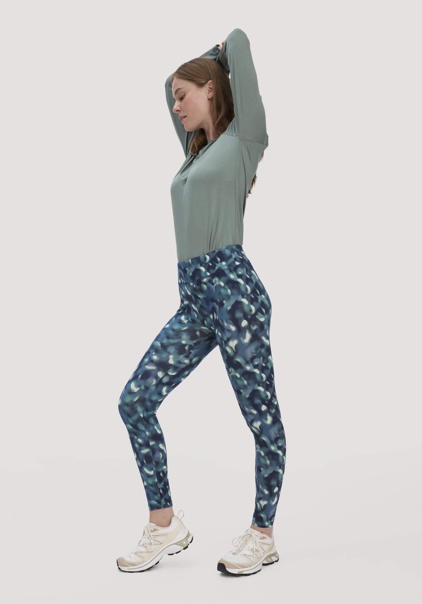 Hessnatur Leggings Fitted Medium Cut ACTIVE LIGHT aus Bio-Baumwolle (1-tlg)