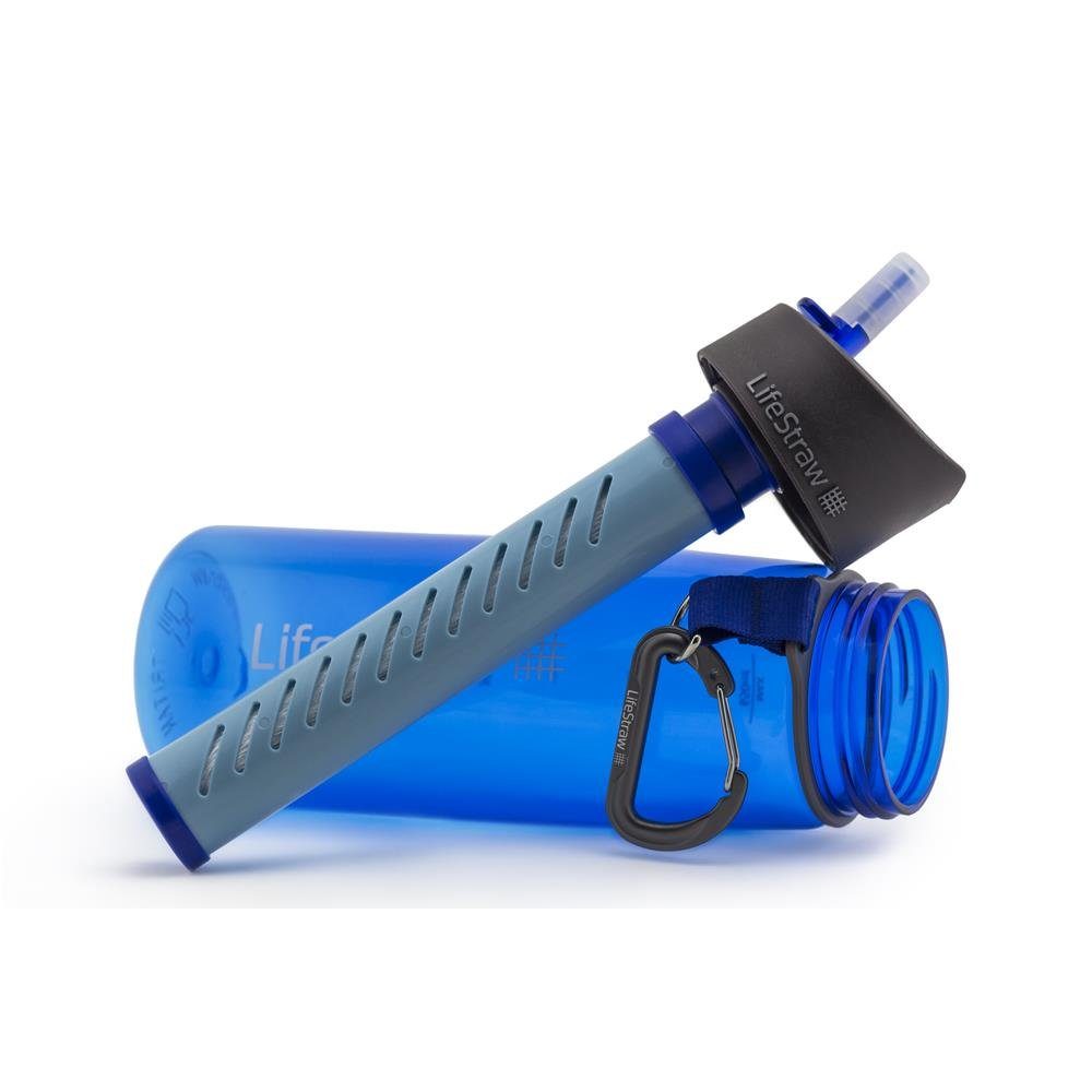 LifeStraw Wasserfilter Go 2-Filter, Wasserflasche mit 2-stufiger  Filtration, Aktivkohle entfernt Bakterien & Protozoen, 0,64 l, Robust und  extraleicht, 168g, blau, Ideal für Wanderungen, Reisen, Camping, Outdoor,  Notfall-Wasserfilter